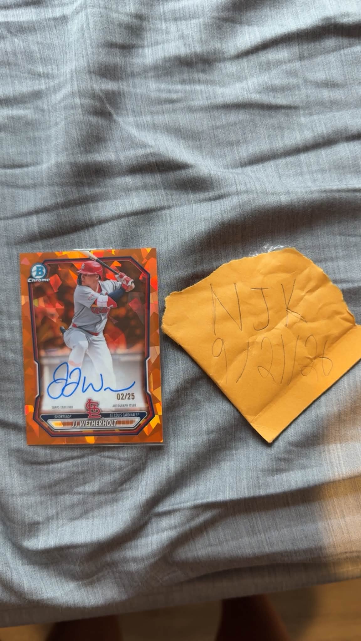 Bowman chrome sapphire JJ auto /25- 675 OBO /50 did 600