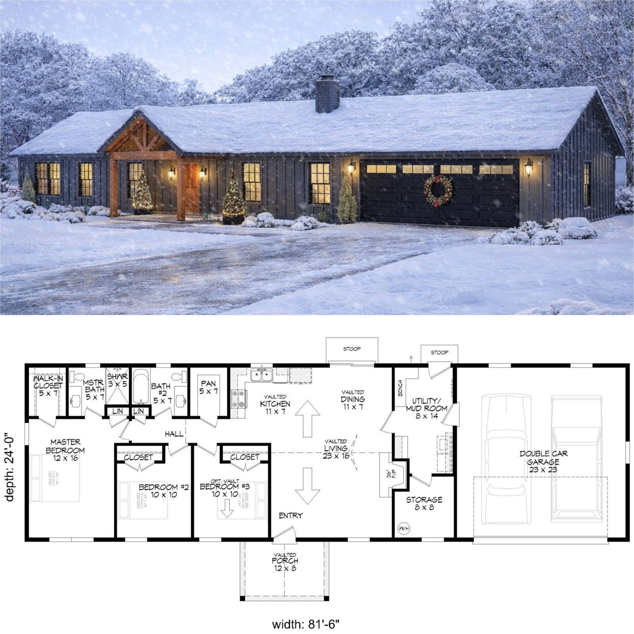Jerry's - A modern rustic ranch-style home set in a quiet forest during ...