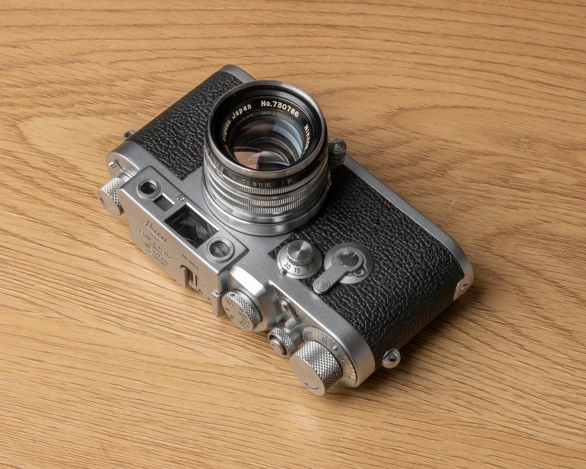 Nippon Kogaku Nikkor H.C. 2/5cm lens on Leica IIIG