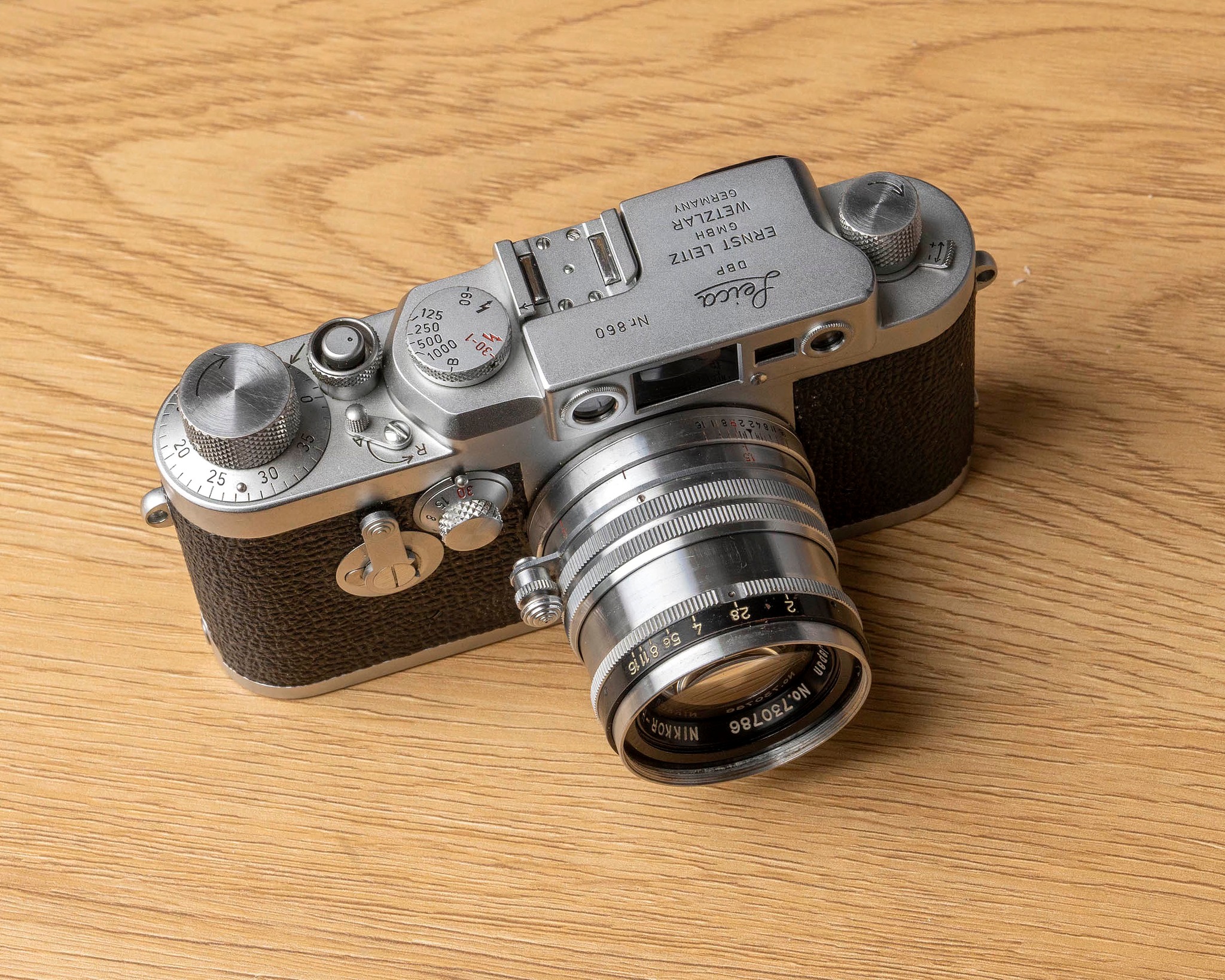 Nippon Kogaku Nikkor H.C. 2/5cm lens on Leica IIIG