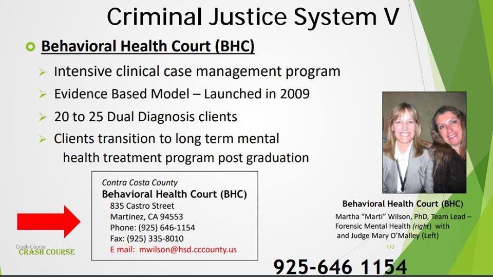 The Behavioral Health Court (BHC) is a... - NAMI Contra Costa