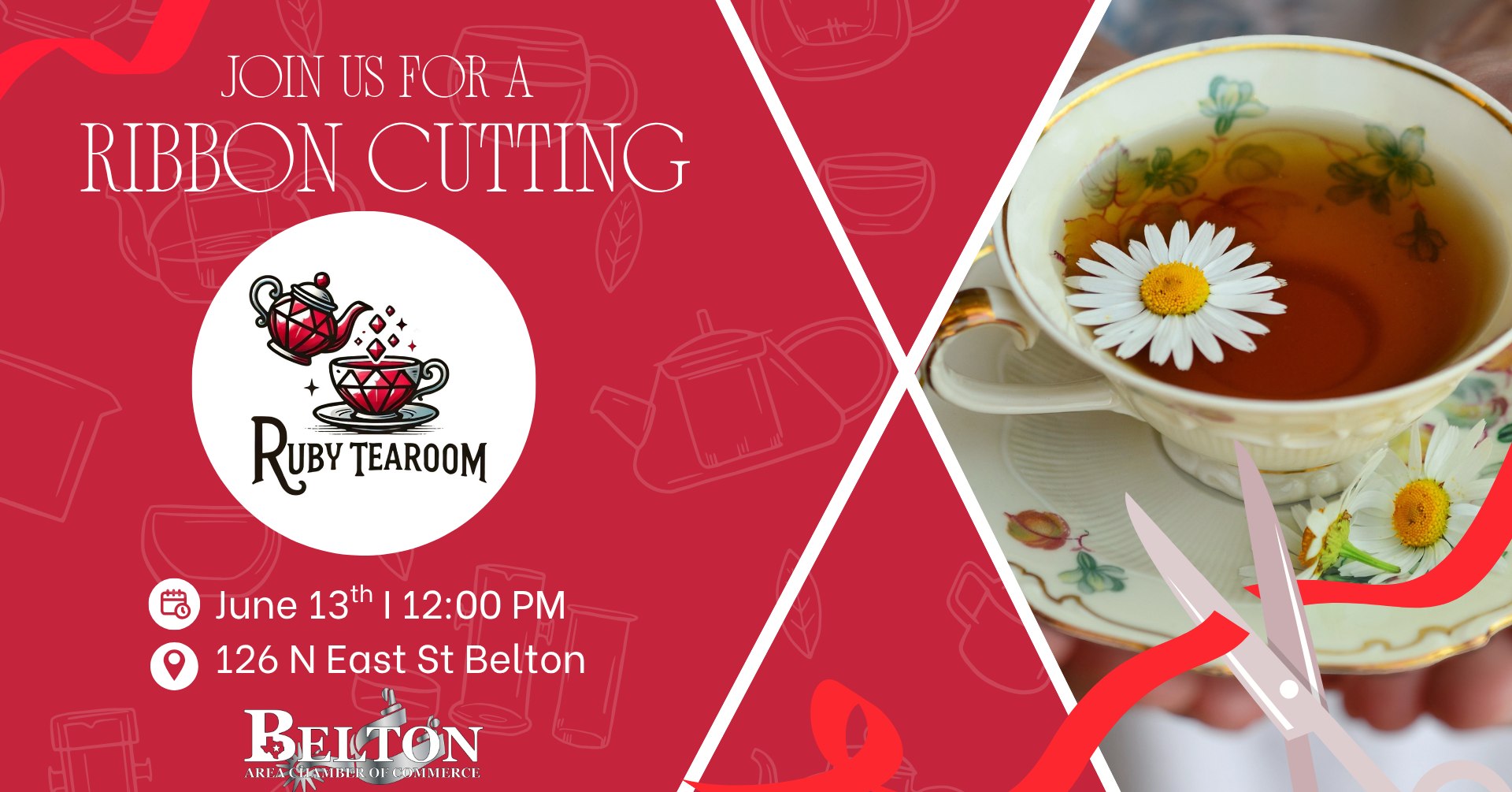 Ruby Tea Room Ribbon Cutting