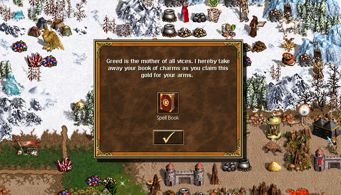 Heroes of Might and Magic 3 magic book requirement