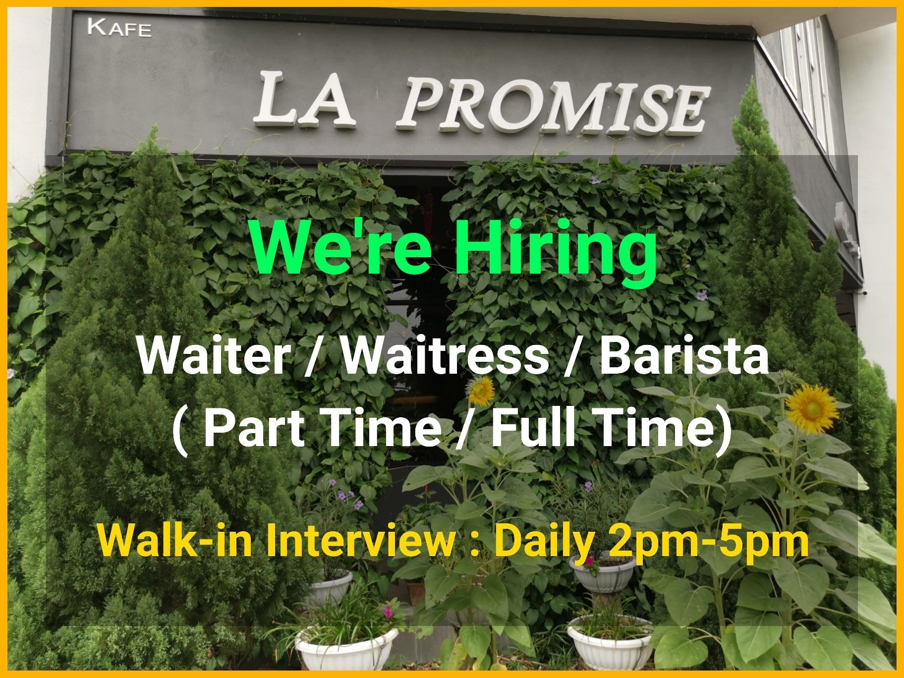 Vacancy Available La Promise Bakery Cafe Taiping Facebook