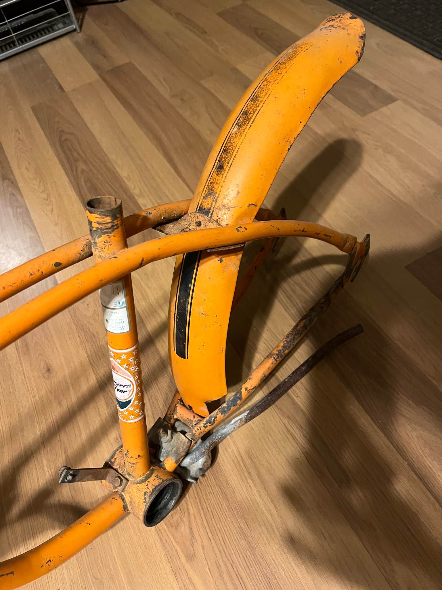 1970 - 71 Huffy Slingshot muscle bike frame - Bicycle Frames - Conway ...