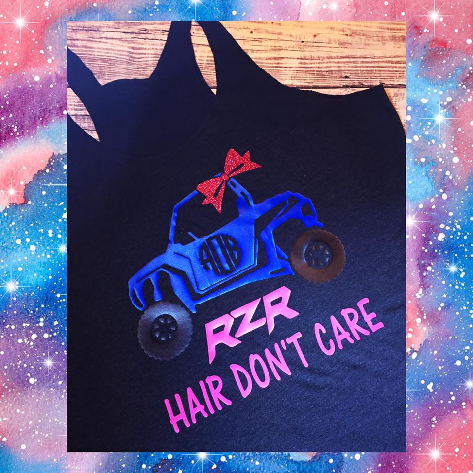 🏁 ️🏁Racerback Tanks for a RZR Weekwnd🏁 ️🏁 - Monograms & Lace
