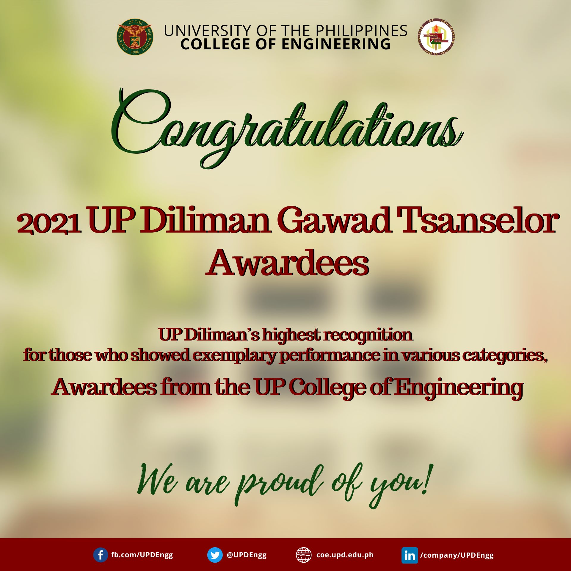 The UP College of Engineering... - UPD College of Engineering | Facebook