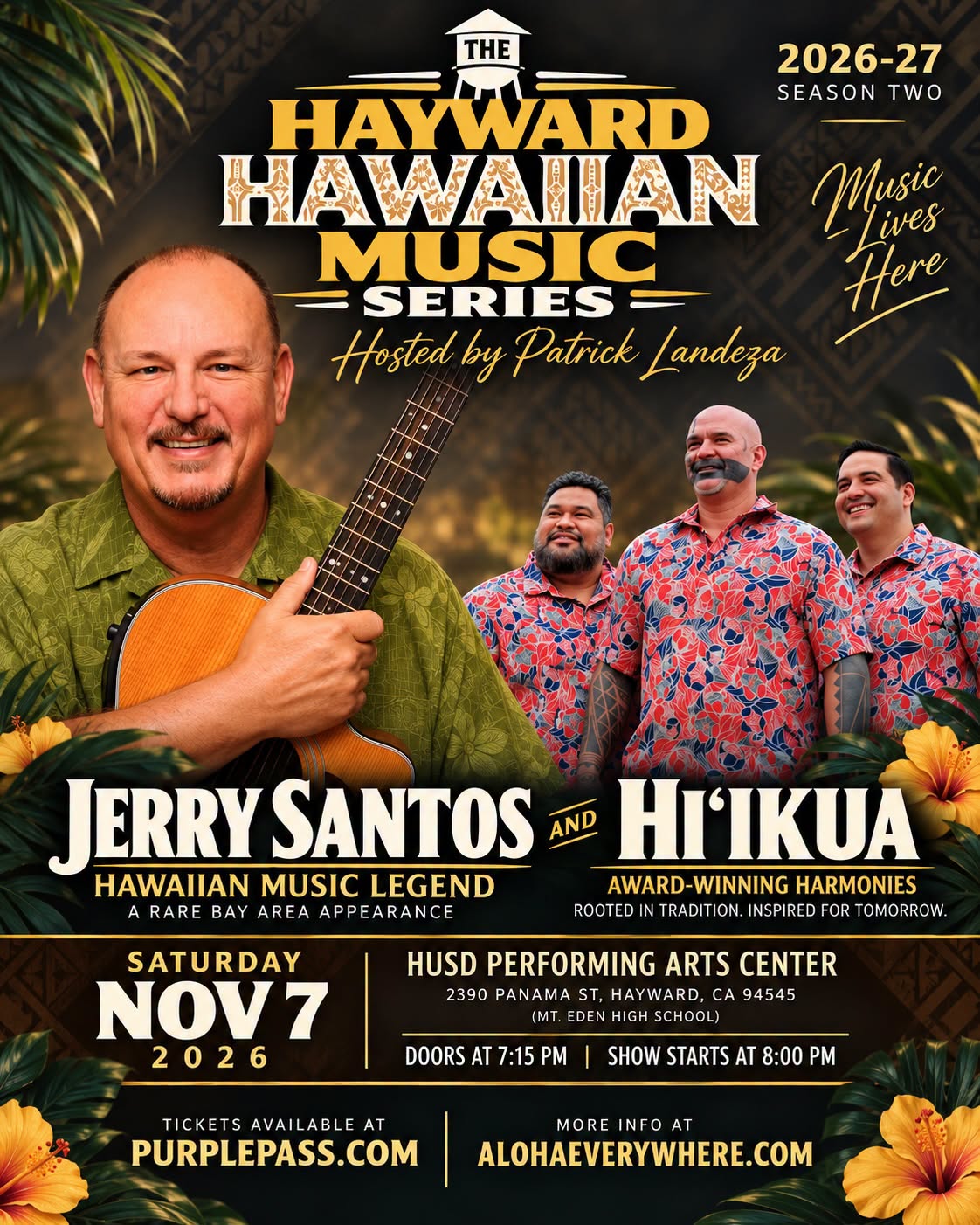 Hayward Hawaiian Music Series 2026-27 with Patrick Landeza