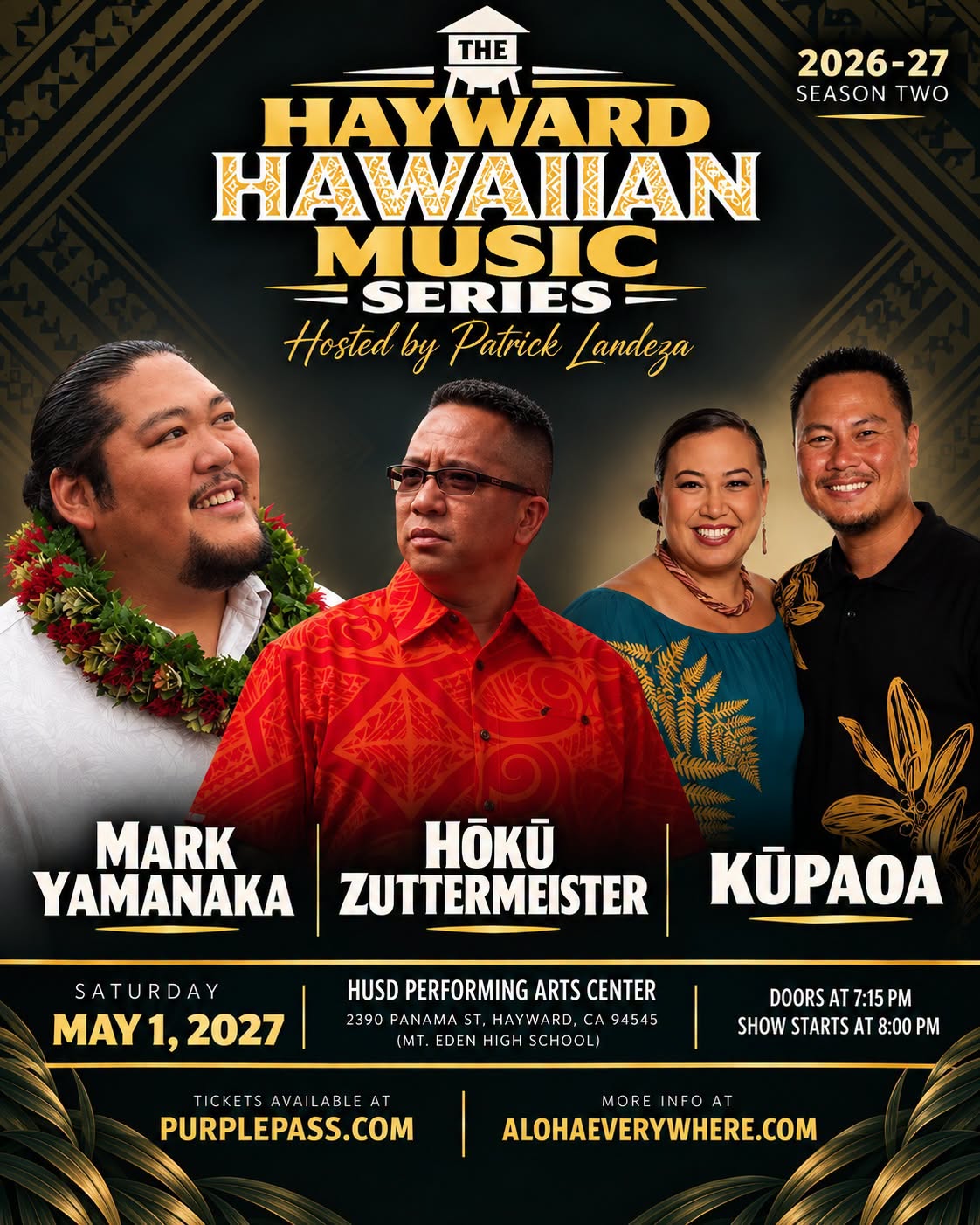 Hayward Hawaiian Music Series 2026-27 with Patrick Landeza