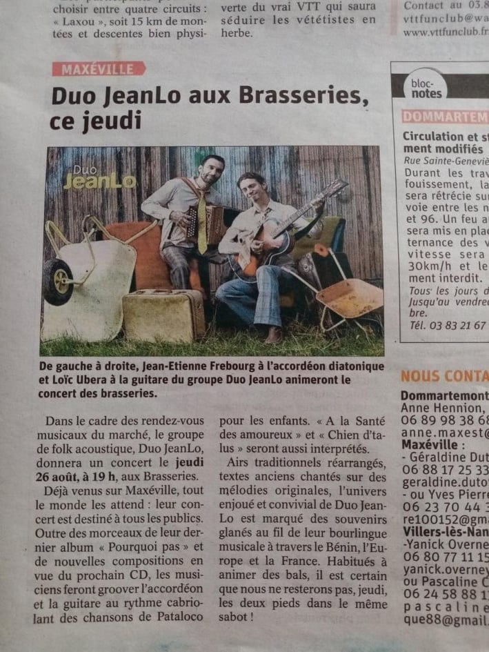 Duo/Trio JeanLo - RDV demain soir aux Brasseries de... | Facebook