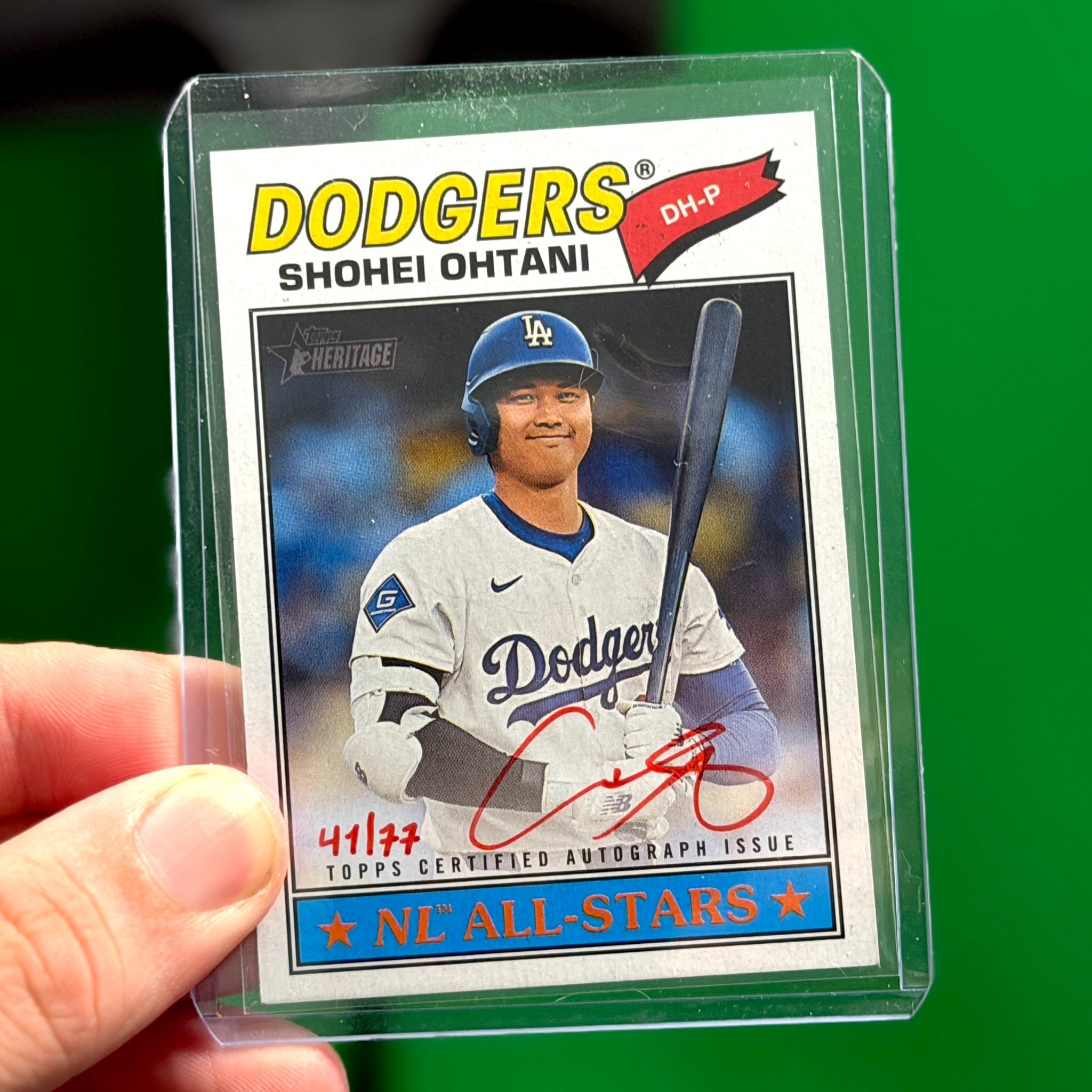 This is a 2025 Topps Holiday Shohei Ohtani #H1 baseball card 