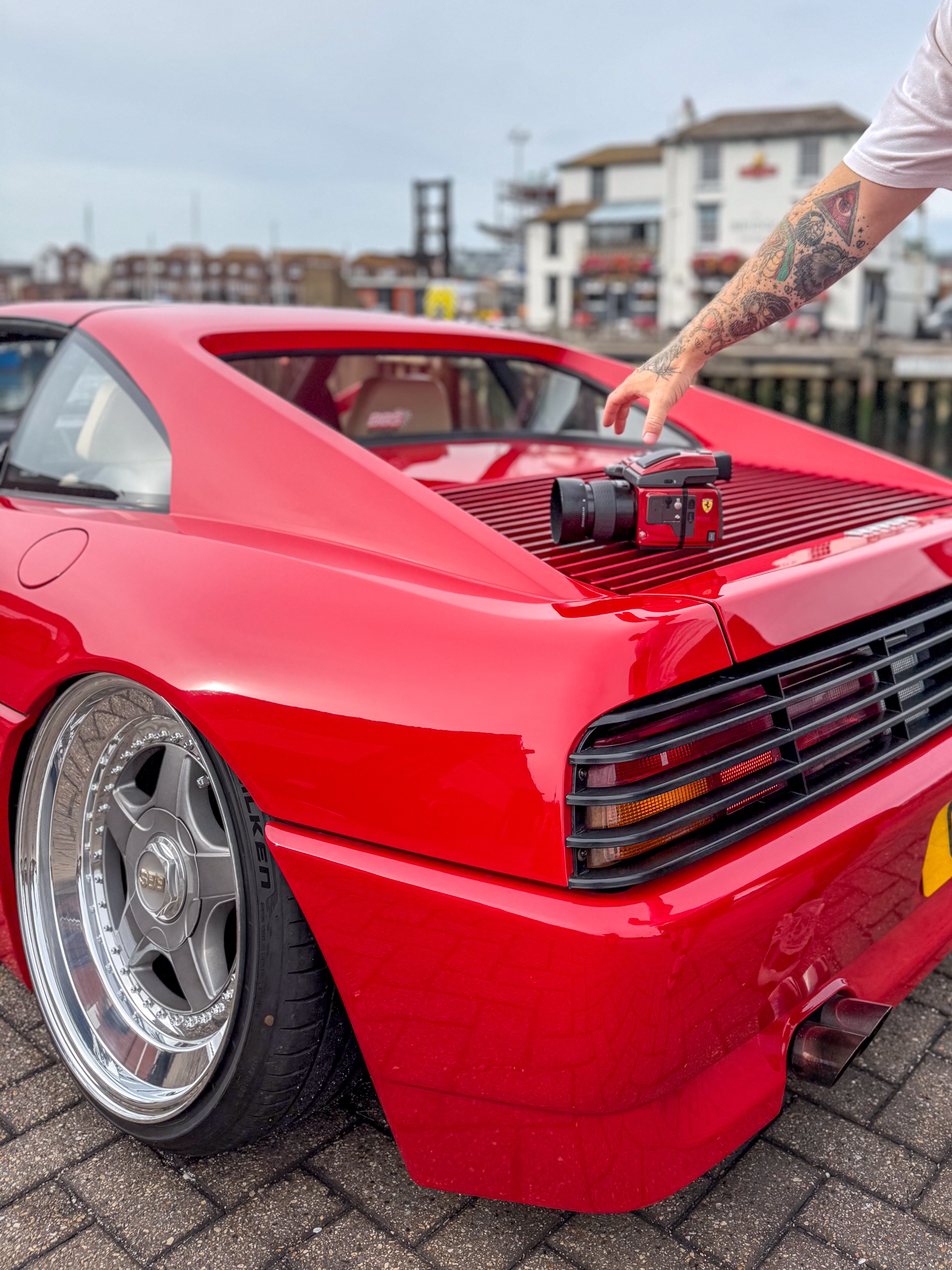 A bagged Ferrari 348 and Hasselblad H4D-40 Ferrari Limited Edition