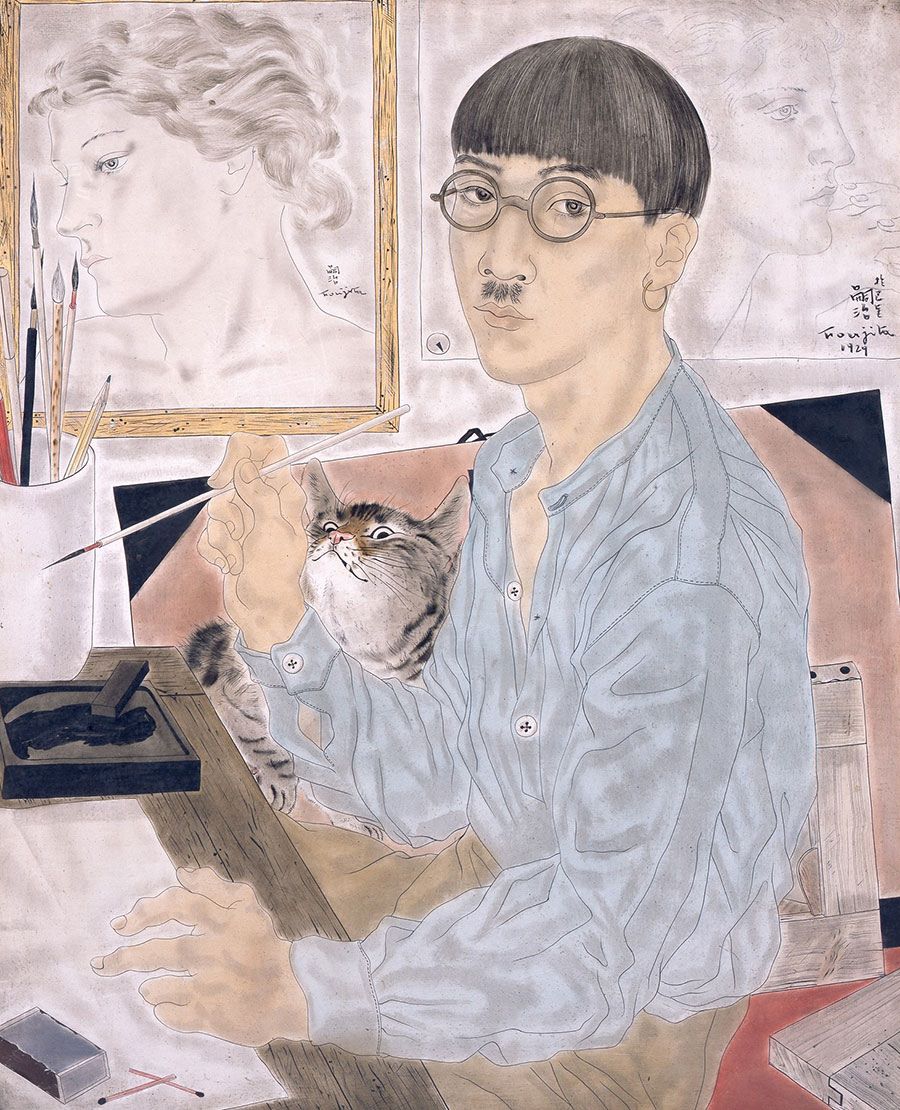 Léonard Tsuguharu Foujita (1886-1968) Autoportrait, 1929