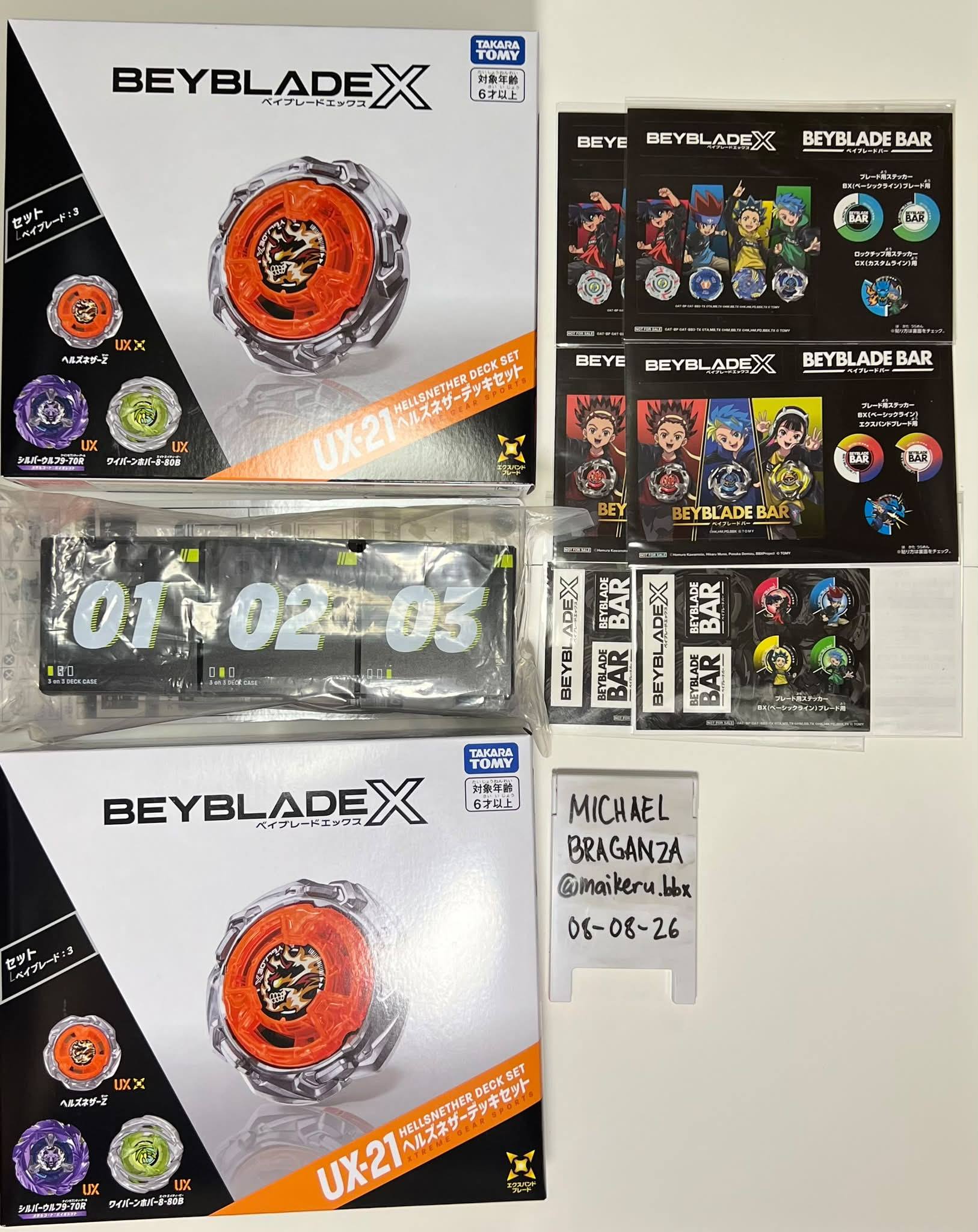 Beyblade X UX-21 Deck Set with BeybladeBar Stickers for sale