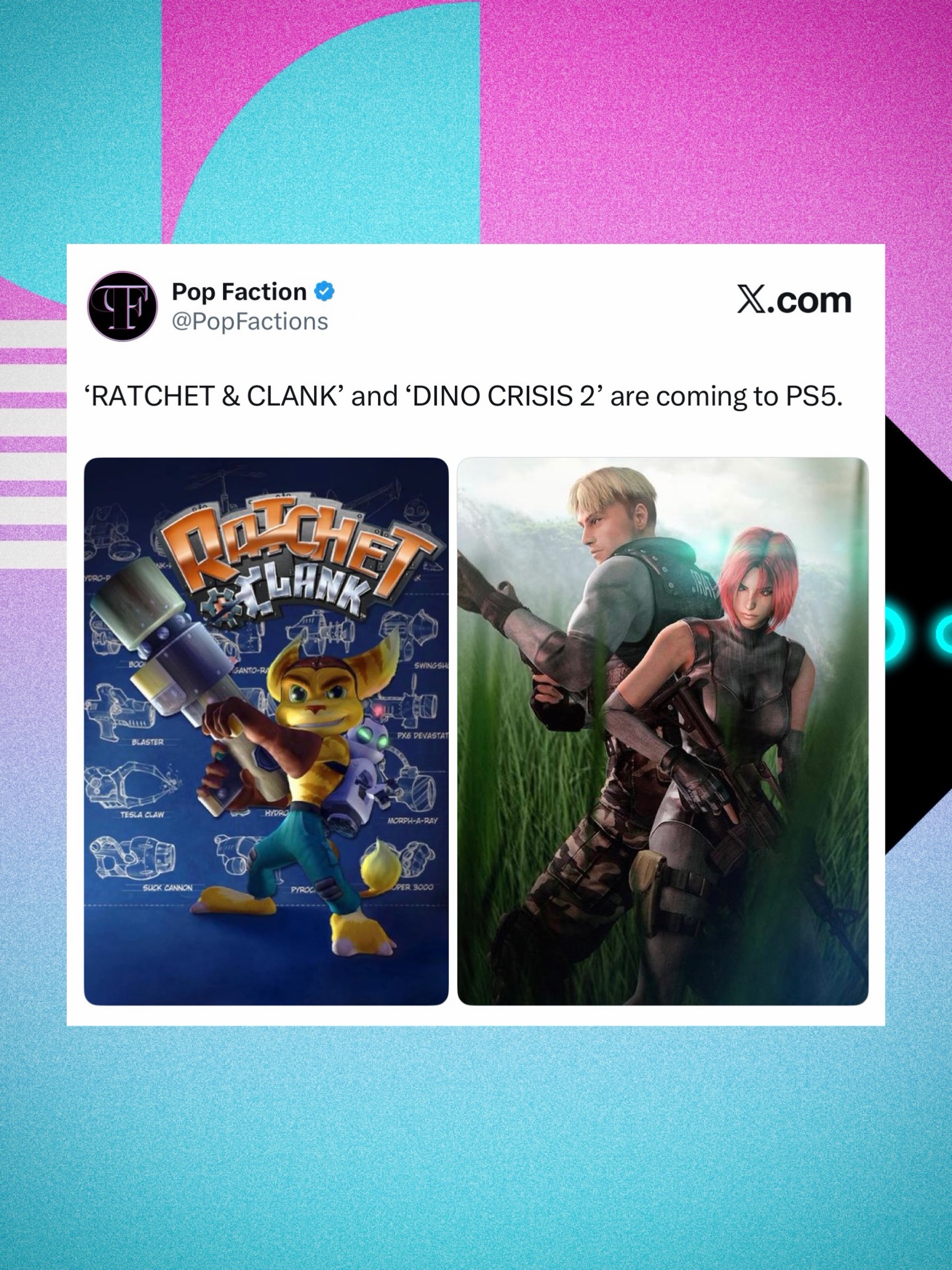 Ratchet & Clank and Dino Crisis 2 coming to PS5