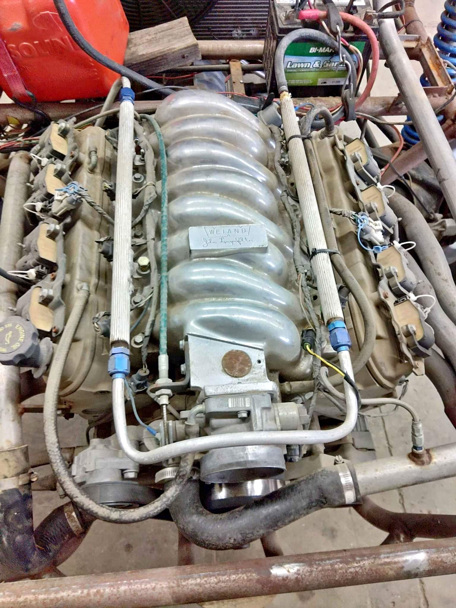 5.7 chevrolet LS engine adapted to 930 Porsche transaxle - Car Engines ...
