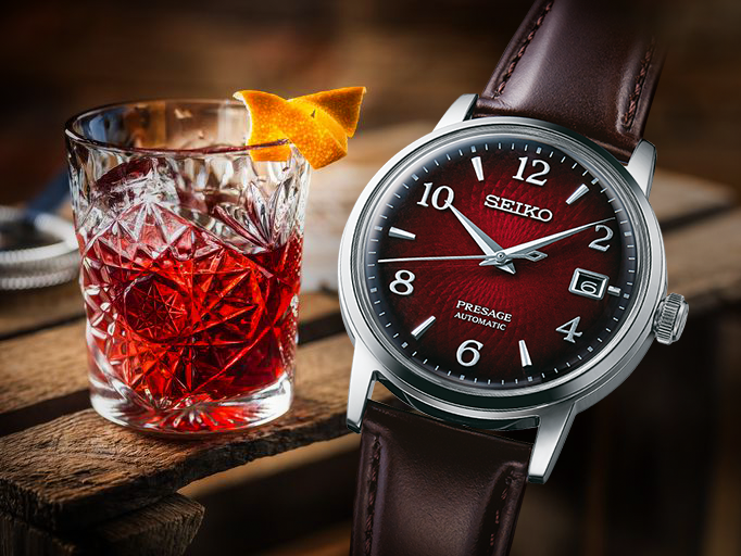 SEIKO - Presage 調酒系列 Negroni 型號：SRPE41J1 定價：NT$14,500 面盤漸層色與紋飾，令人聯想古典的 ...
