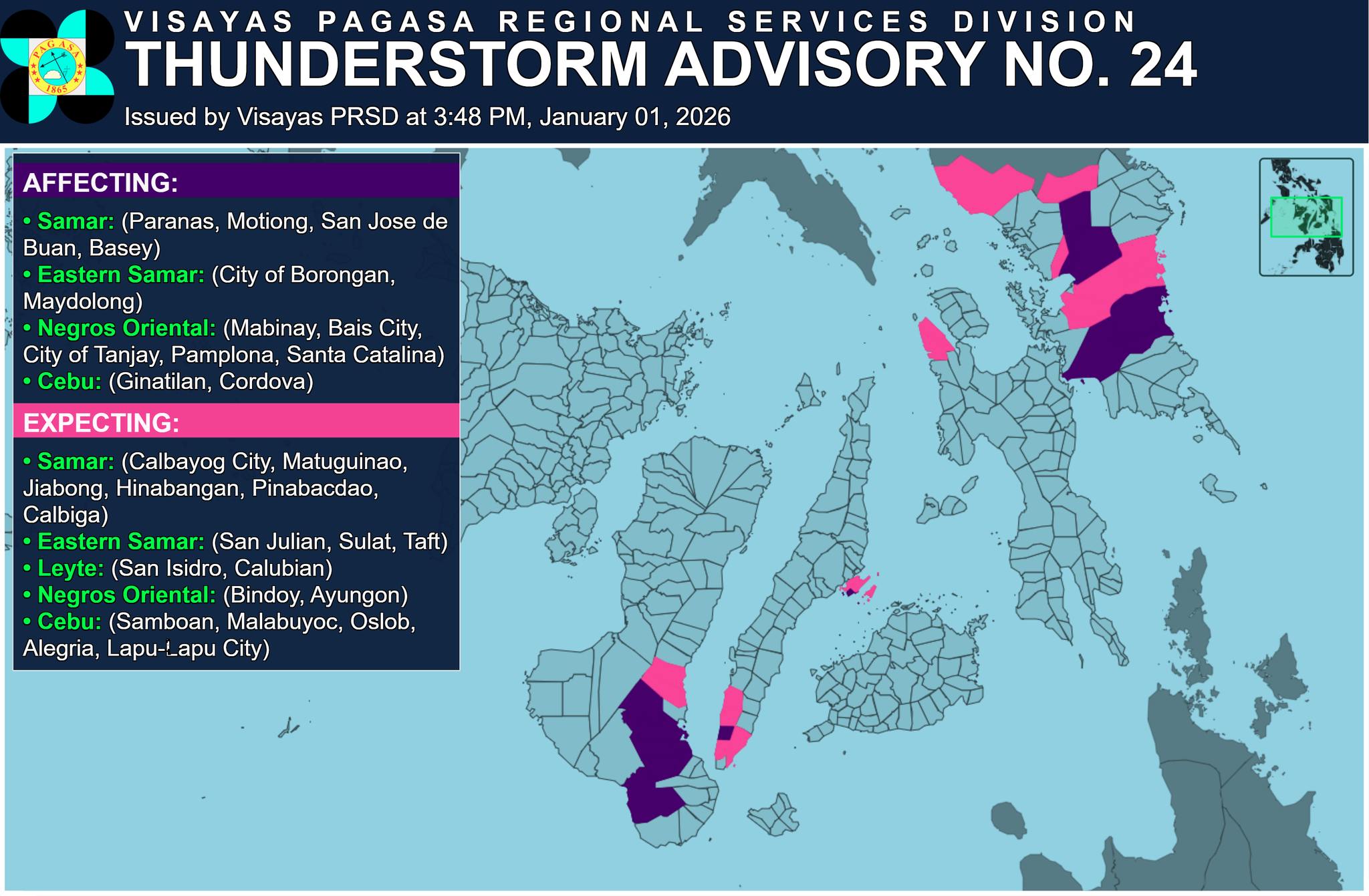 VISAYAS PRSD | Thunderstorm Advisory No | Facebook