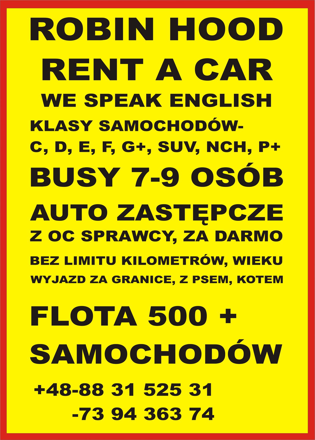 Robin Hood- Rent a Car