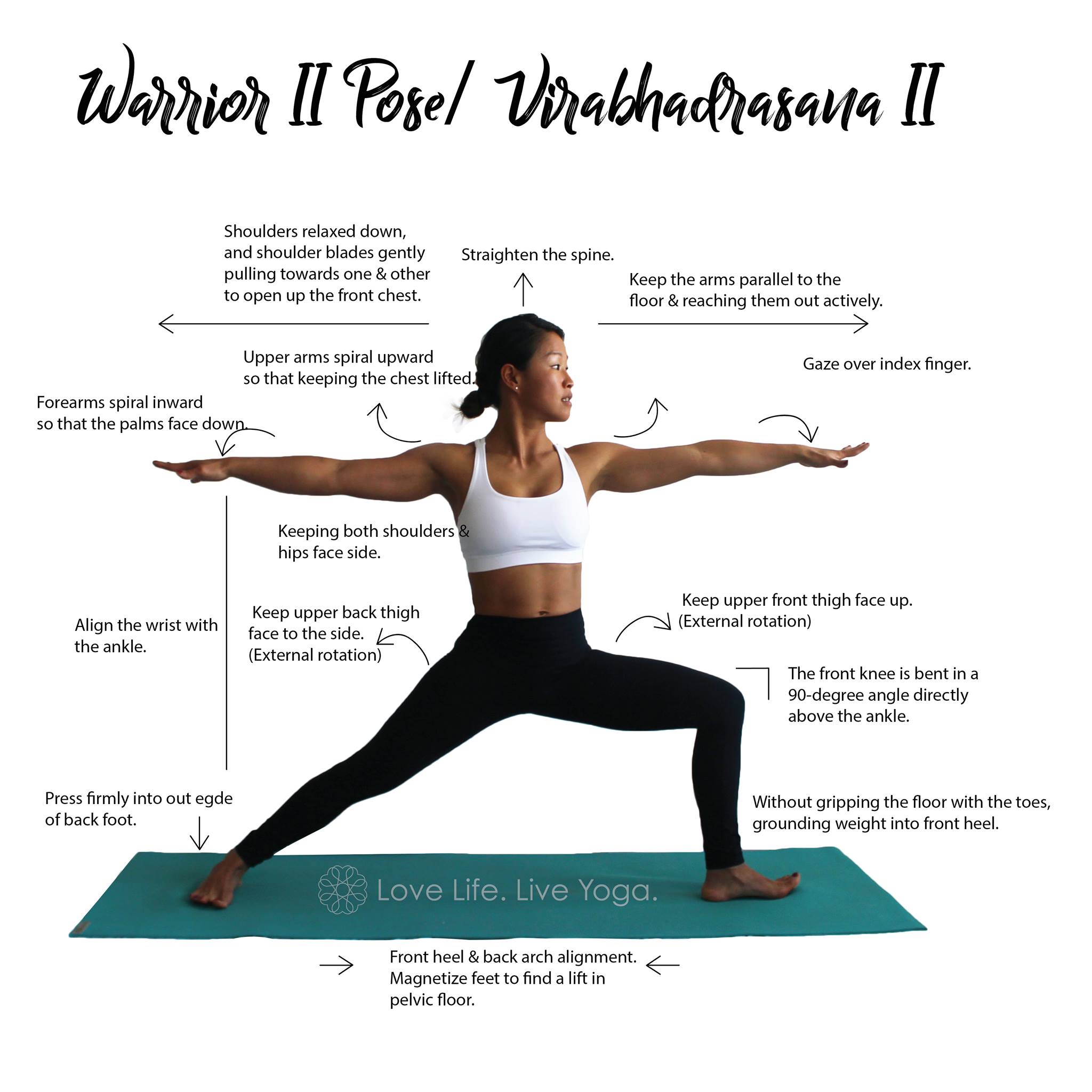 Warrior II Pose ** Warrior II Pose - Love Life. Live Yoga