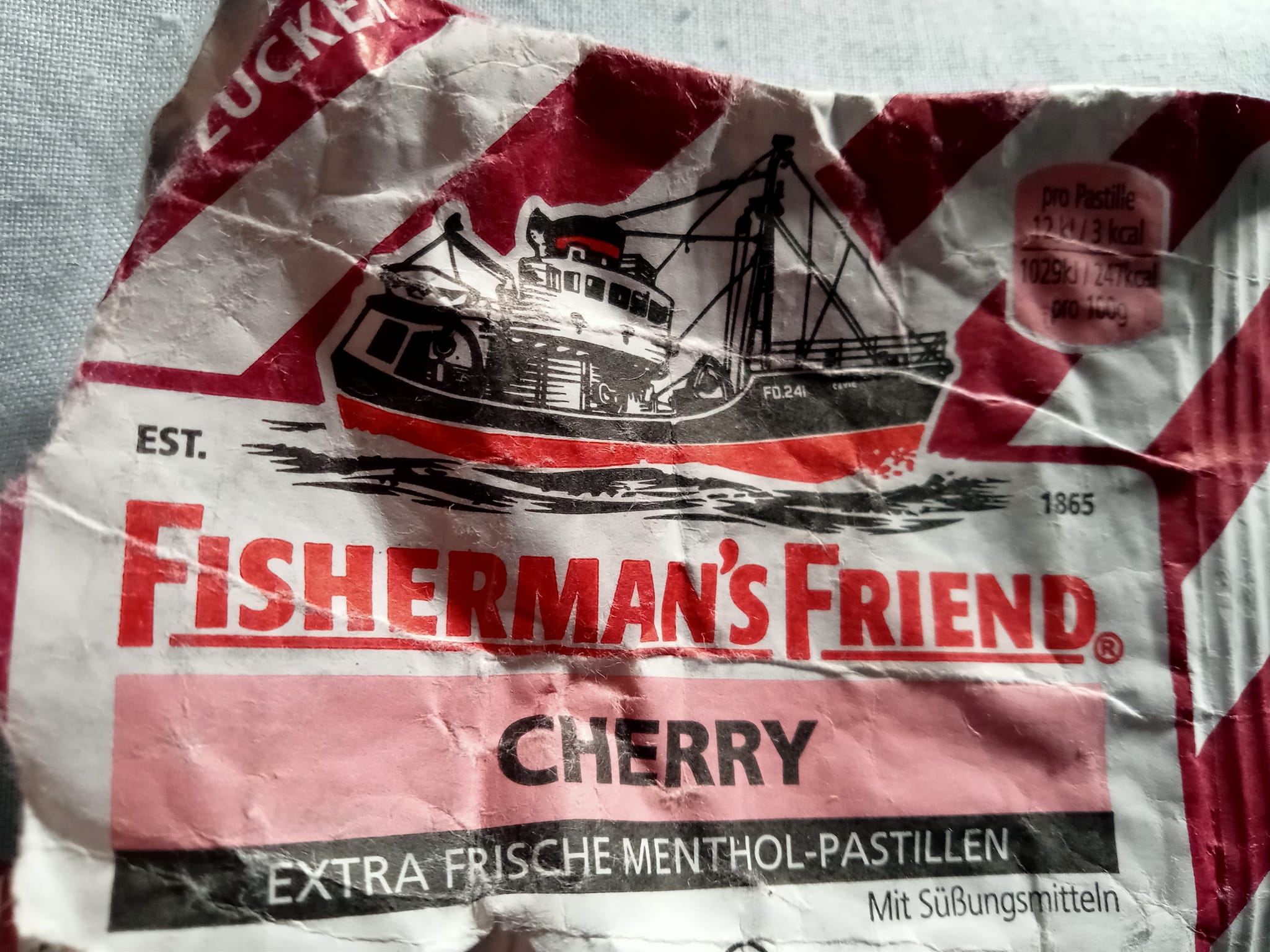 Fisherman's Friend Menthol Cough Suppressant Lozenges – Sugar Free Cherry, 40 Count (Exp 5/31/2026)
