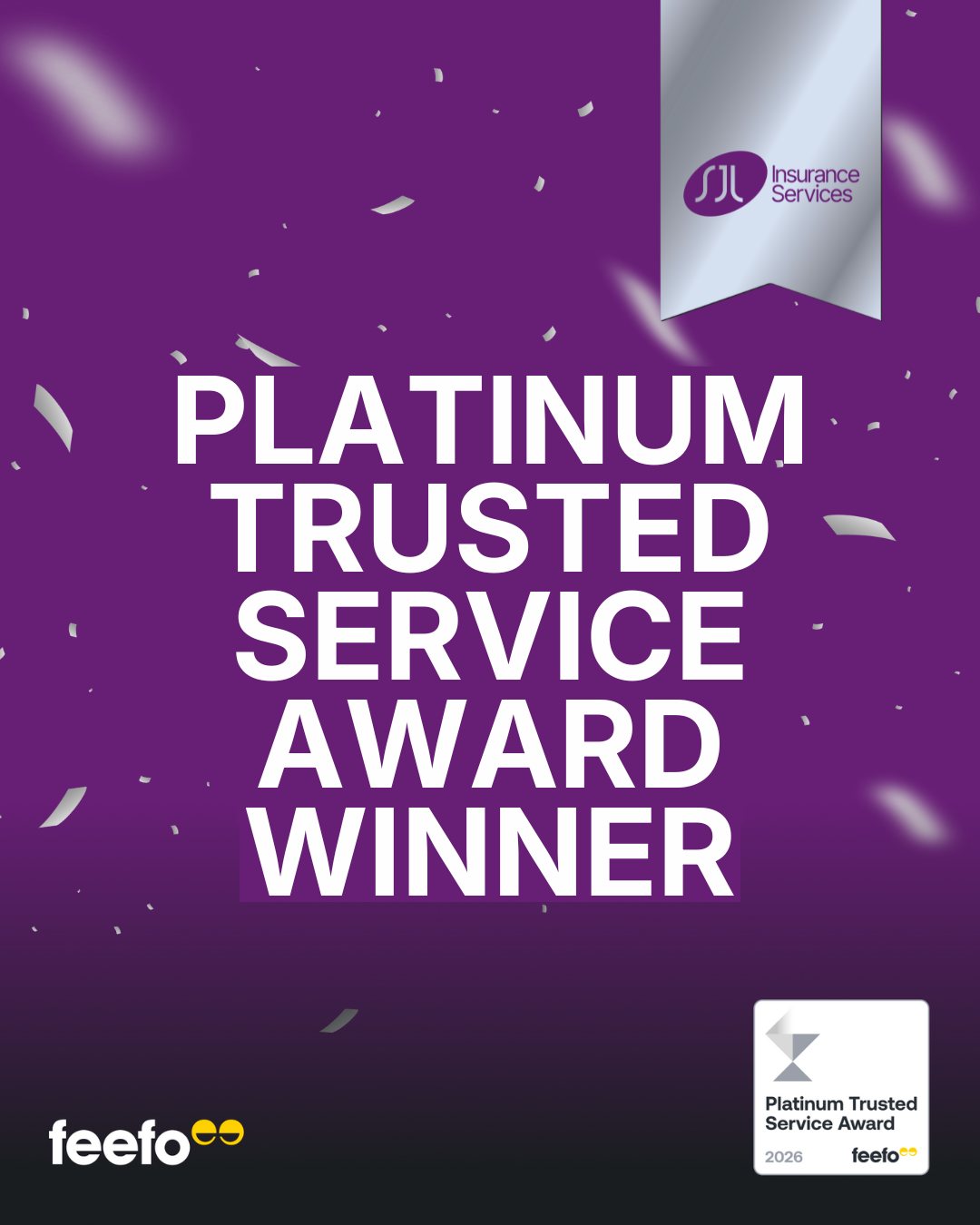 SJL - We’re thrilled to share that we've been awarded with the Feefo ...