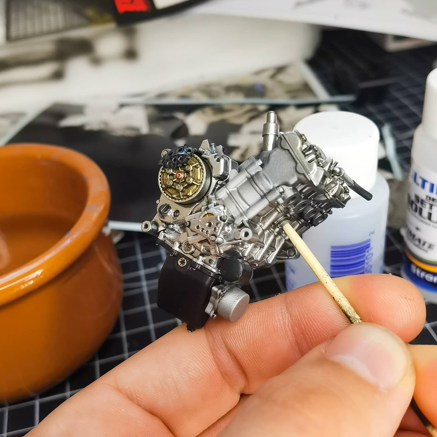Building Tamiya 1/12 2005 Rossi Yamaha YZR-M1 model