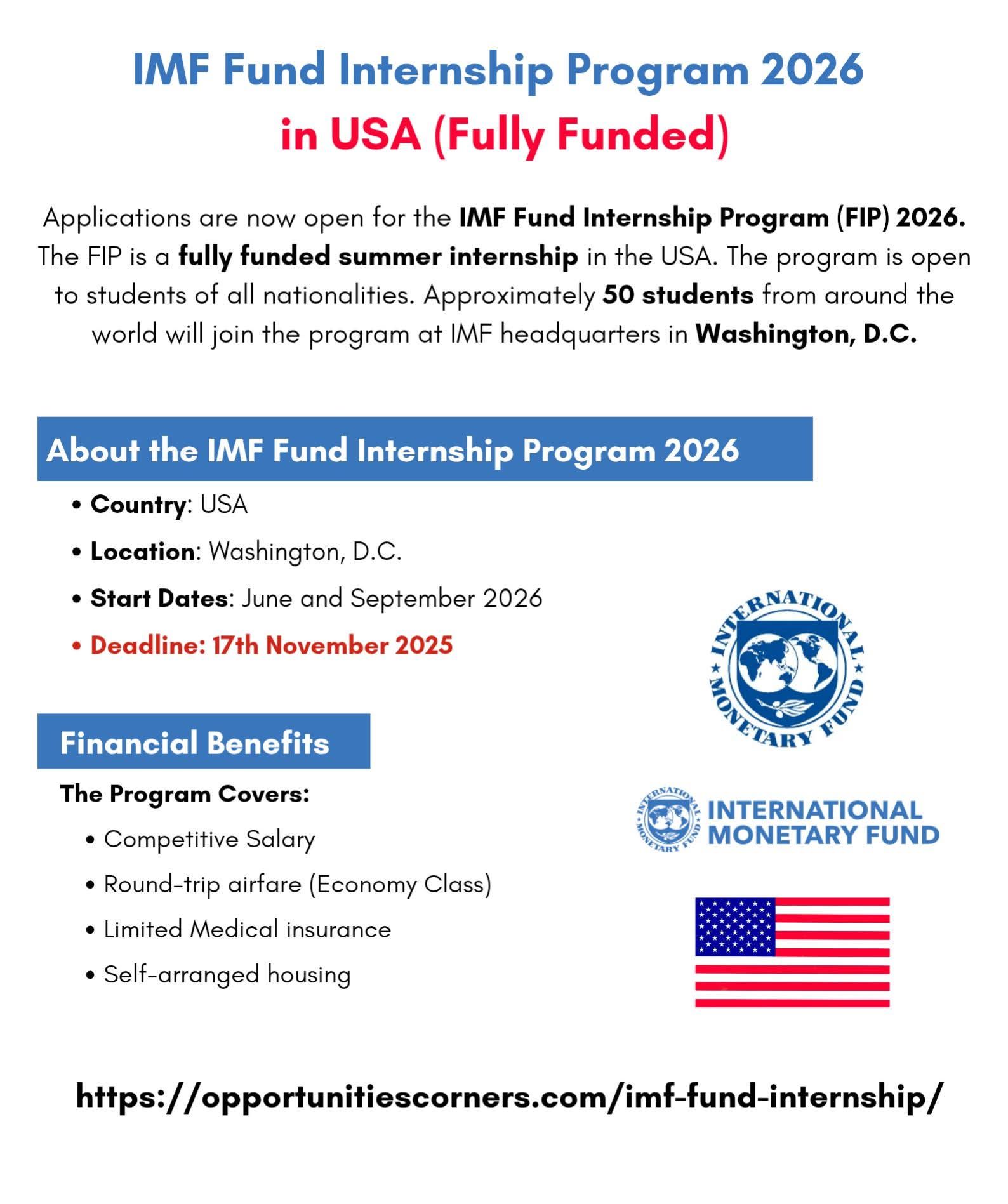 Innovation & Research | IMF Fund Internship Program 2026 in the USA 🇺🇸 ...