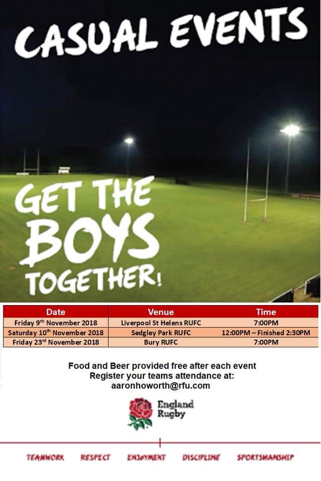 Bury RUFC - Friday Night Lights Bury RUFC Friday 23rd November 2018 7pm ...