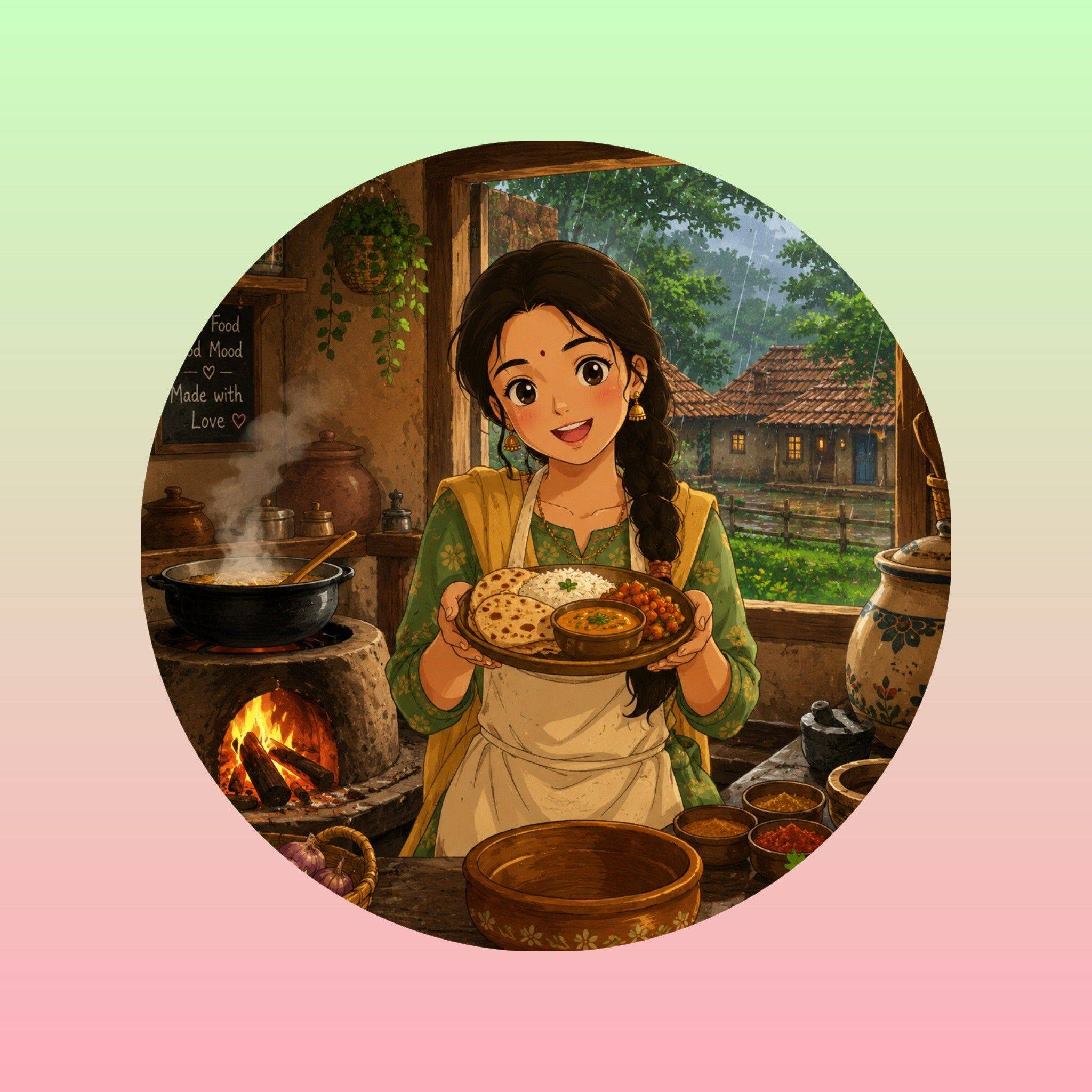 Fresh Lotus Stem Curry & Homemade Roti 🪷🔥 | Rainy 90s Village Cooking ...