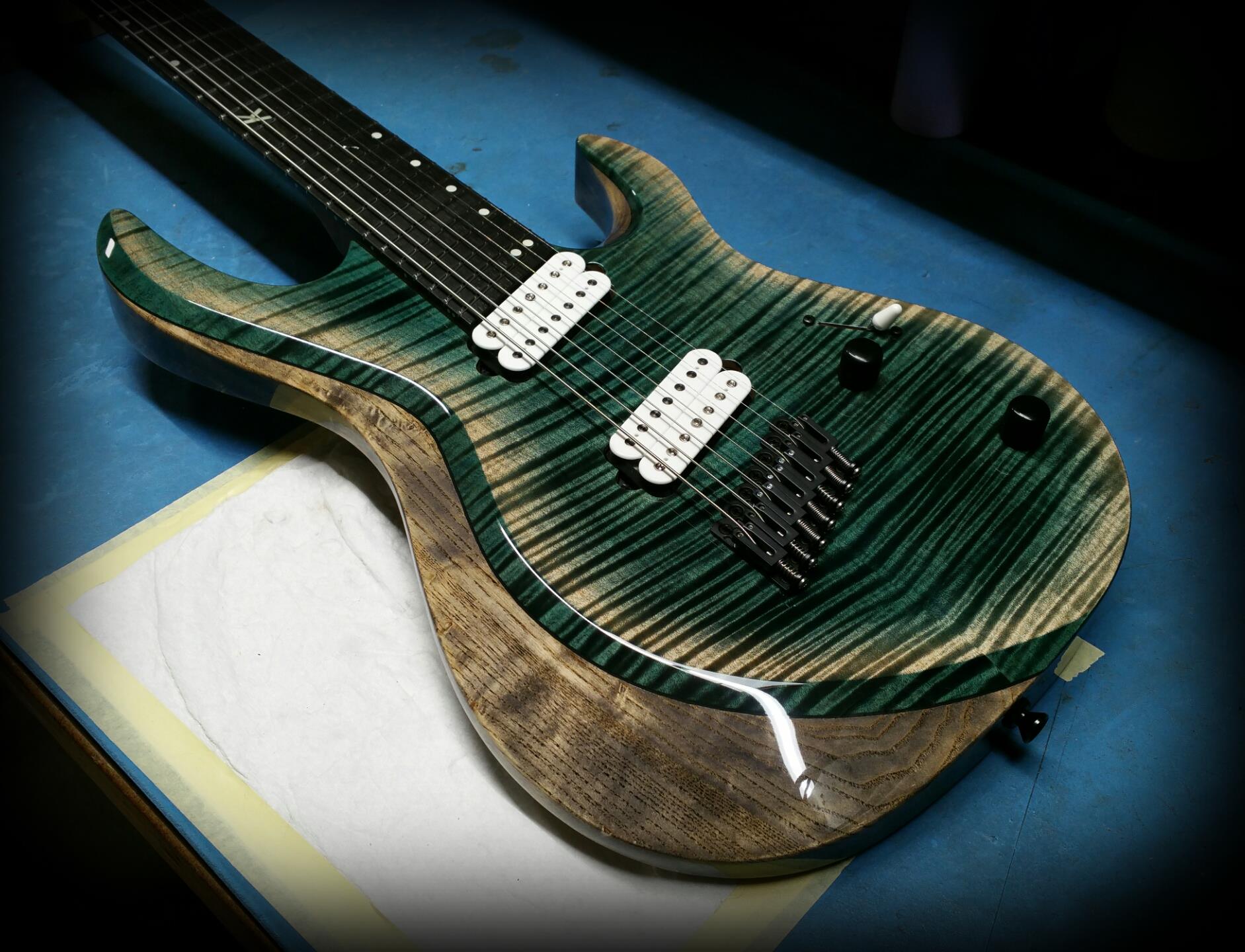 Kiesel Guitars - AM7 (Aries Multiscale) In a custom arctic teal on