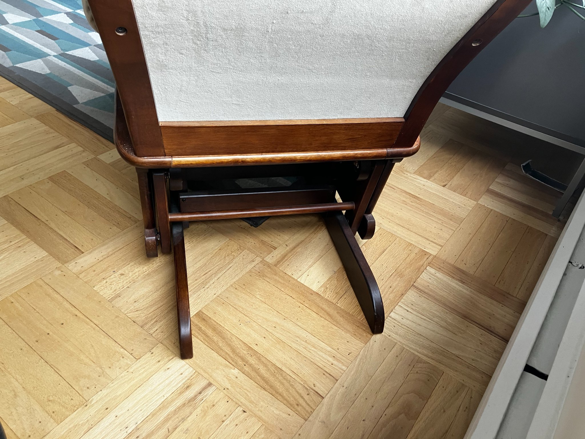 Mid-Century Style Shermag Gliding Rocking Chair + Ottoman - Living Room ...