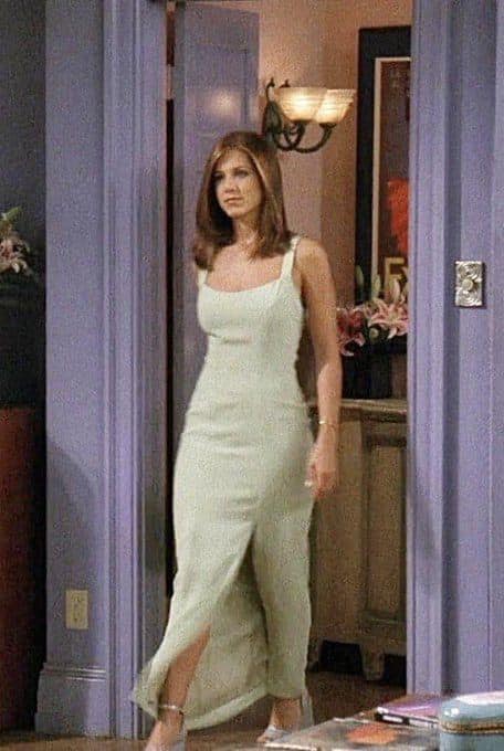 rachel green dress outfits i love you green, you and all your iconic jumper-dresses