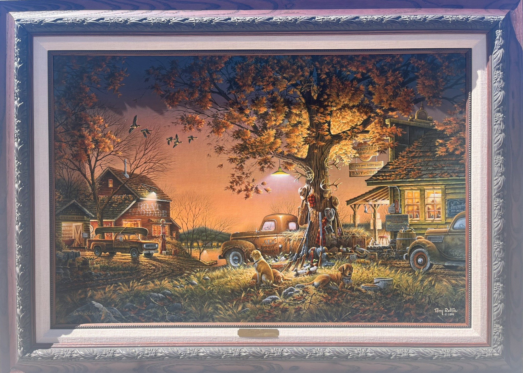 Beautifully framed and triple-matted wildlife art print titled