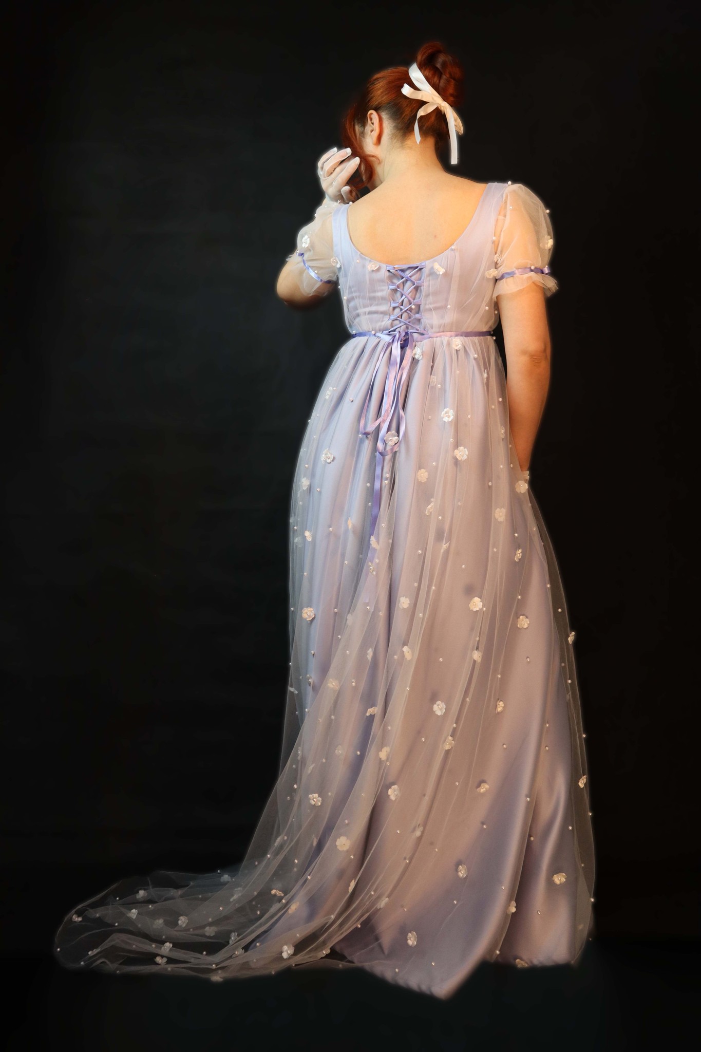 daphne bridgerton blue dress I fell in love with this tulle and decided that it is perfect for a [#bridgertondress](https hashtag/bridgertondress?__eep__=6&__tn__=*NK-y) [#pearltulle](https hashtag/pearltulle?__eep__= It is made from x-sibling-handle:violette-bubble-hem-mini-dress-cobalt Semi-Opaque 50 Denier Tights COLOR:Light Blue