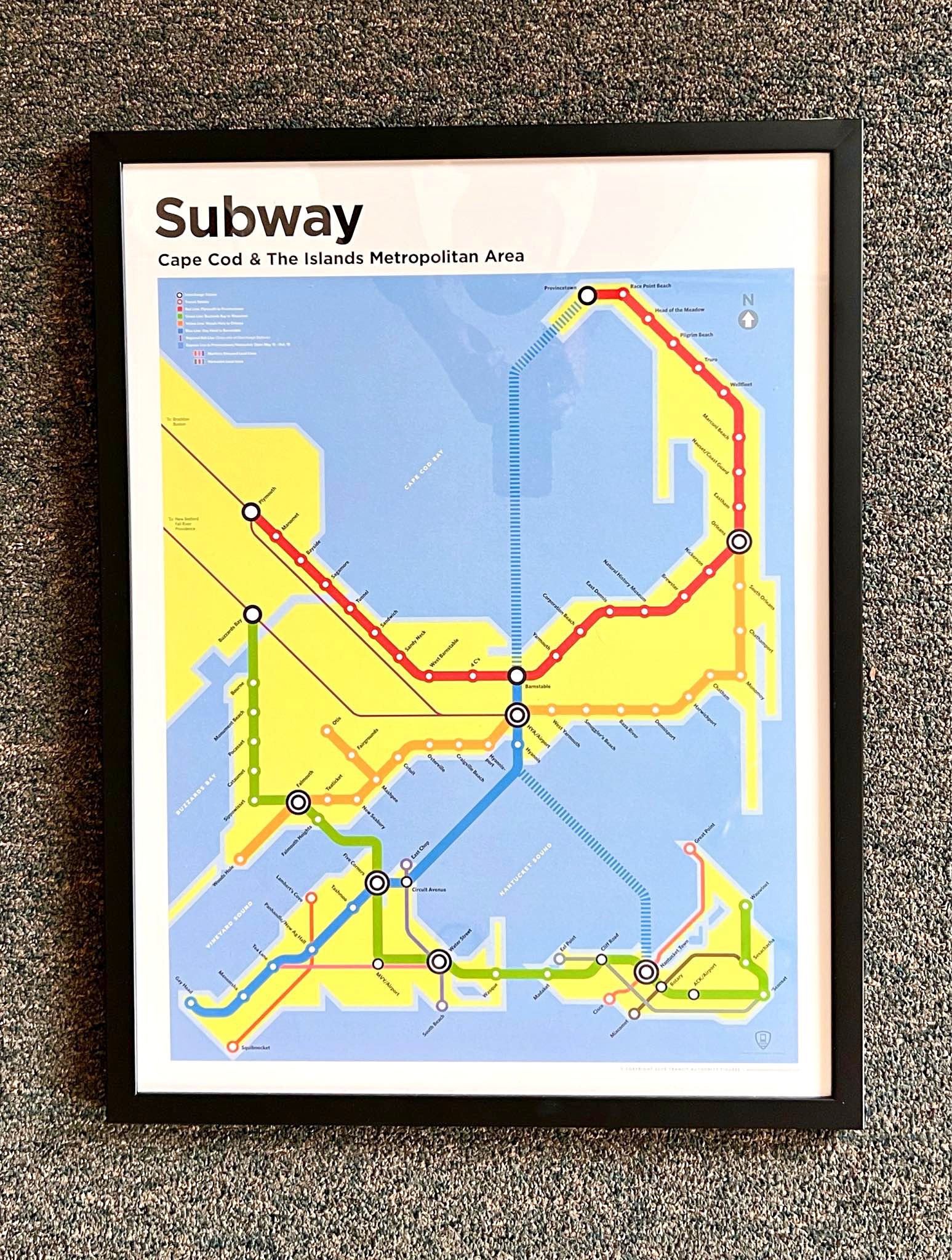 Framed print - Subway Map of Cape Cod - Posters, Prints & Paintings ...