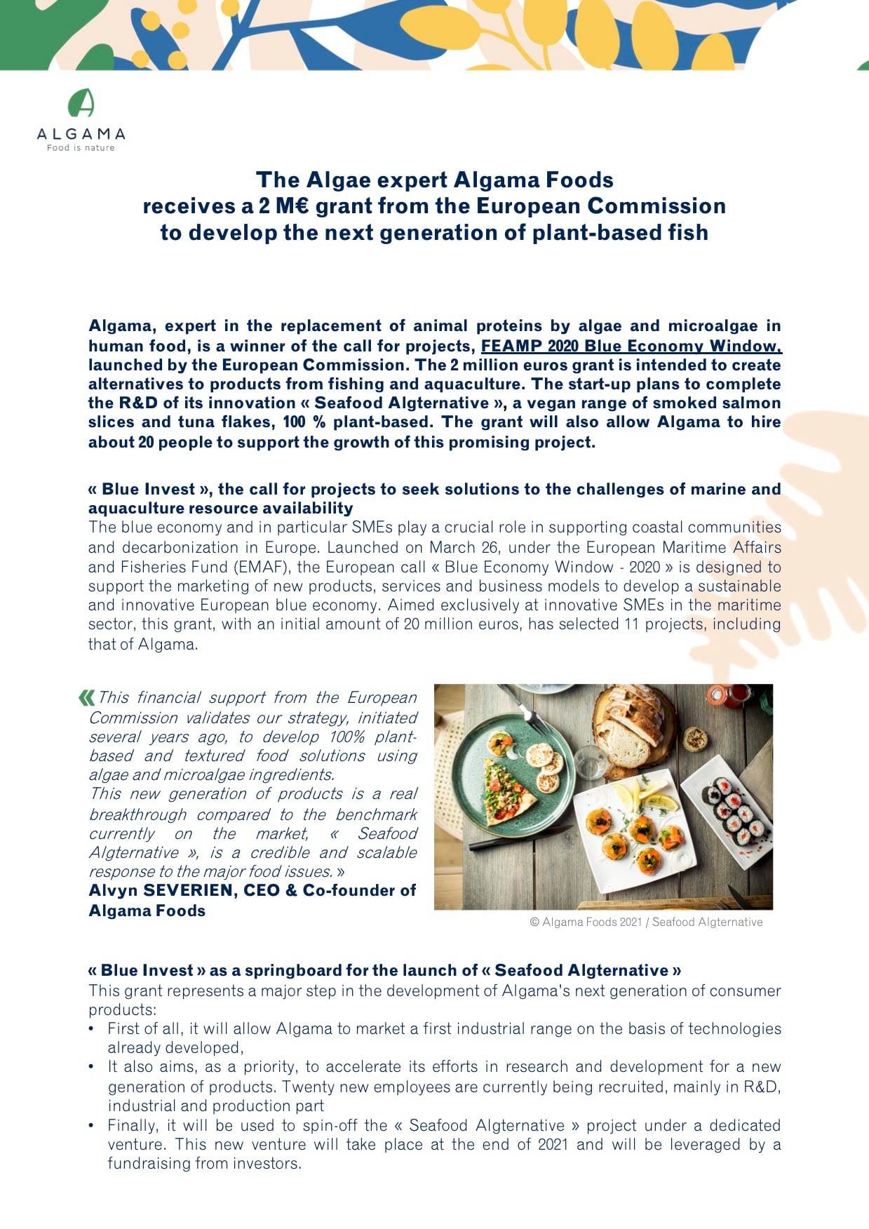 ALGAMA - 👋 The next generation of plant-based fish is coming! 🌱 We are ...