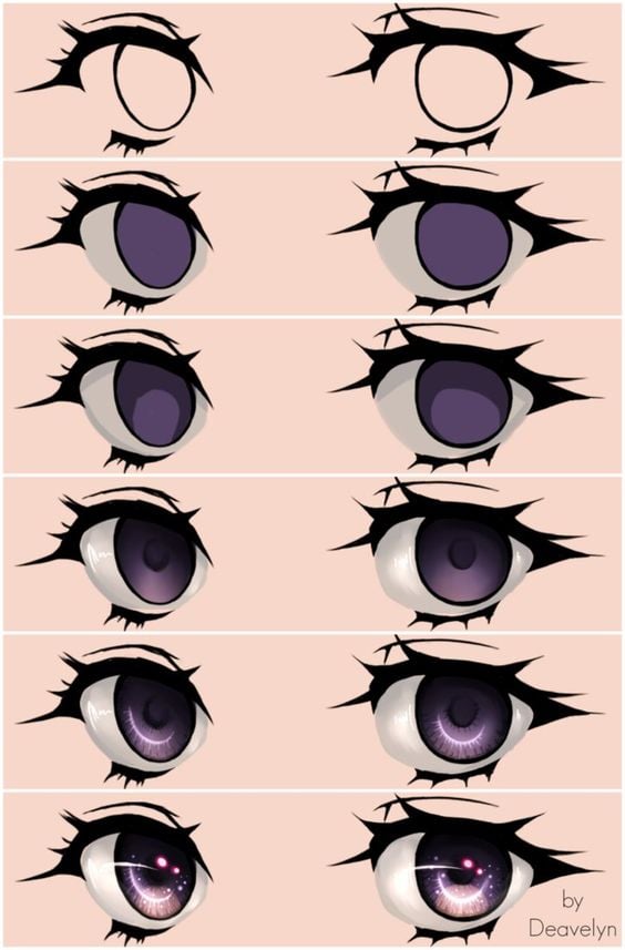 Cara Mewarnai Mata Versi Anime Info Anime Kartun Facebook