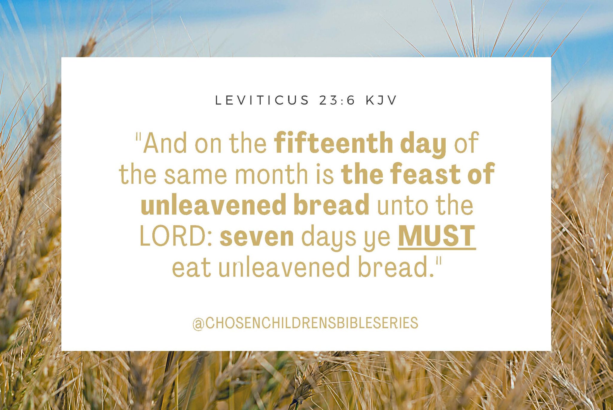The upcoming Feast of... - The Chosen Children's Bible Series