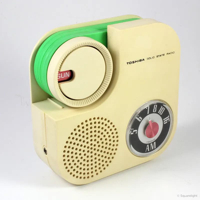 TOSHIBA SOLID STATE RADIO RP-13 当時物 希少 Toshiba RP-13 Calendar Radio (1974)