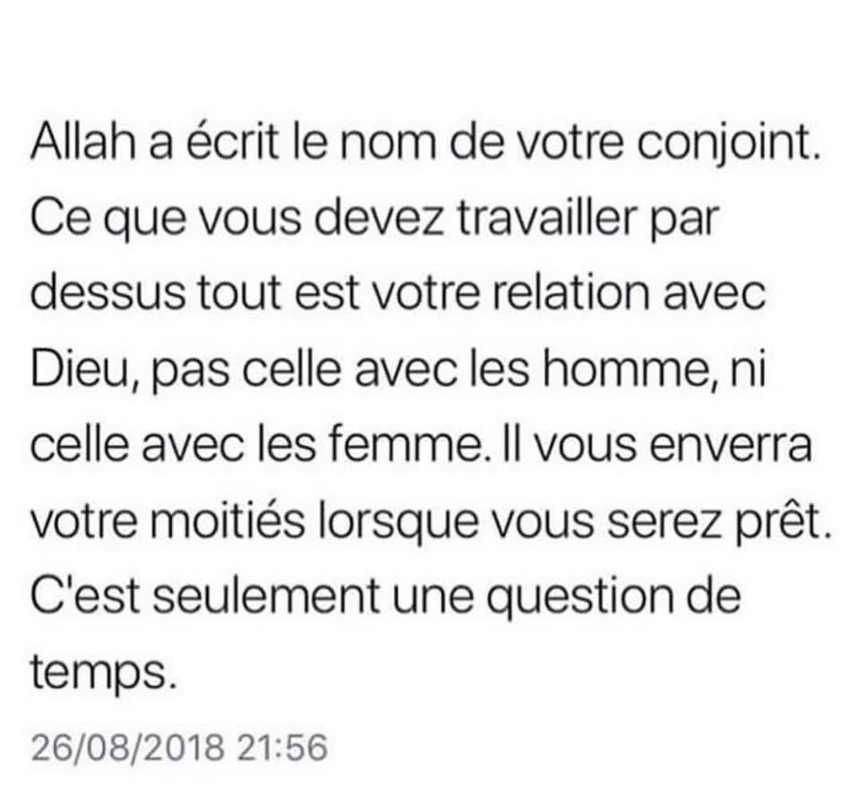Allah A Ecrit Le Nom De Votre Conjoint