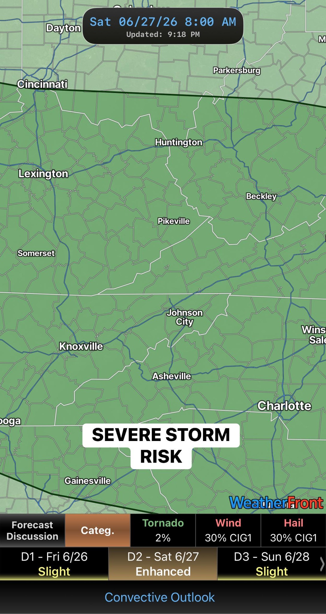 STRONG STORM POTENTIAL ⚠️: We are tracking a level 1/5 “marginal