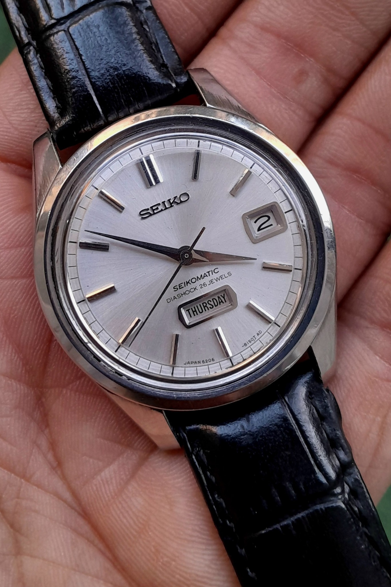 稼働品】SEIKOセイコー 自動巻 腕時計 BUSINESS 6206-8130 SEIKO