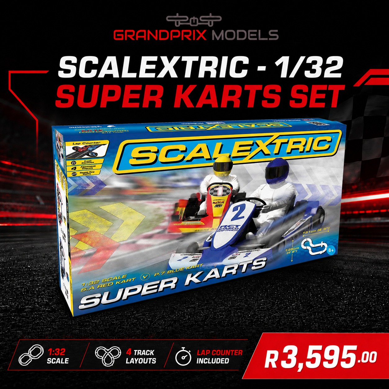SCALextric SUPER KARTS 1/32スケール　スーパーカート Grand - 🏎️ Bring the excitement of kart racing home! The