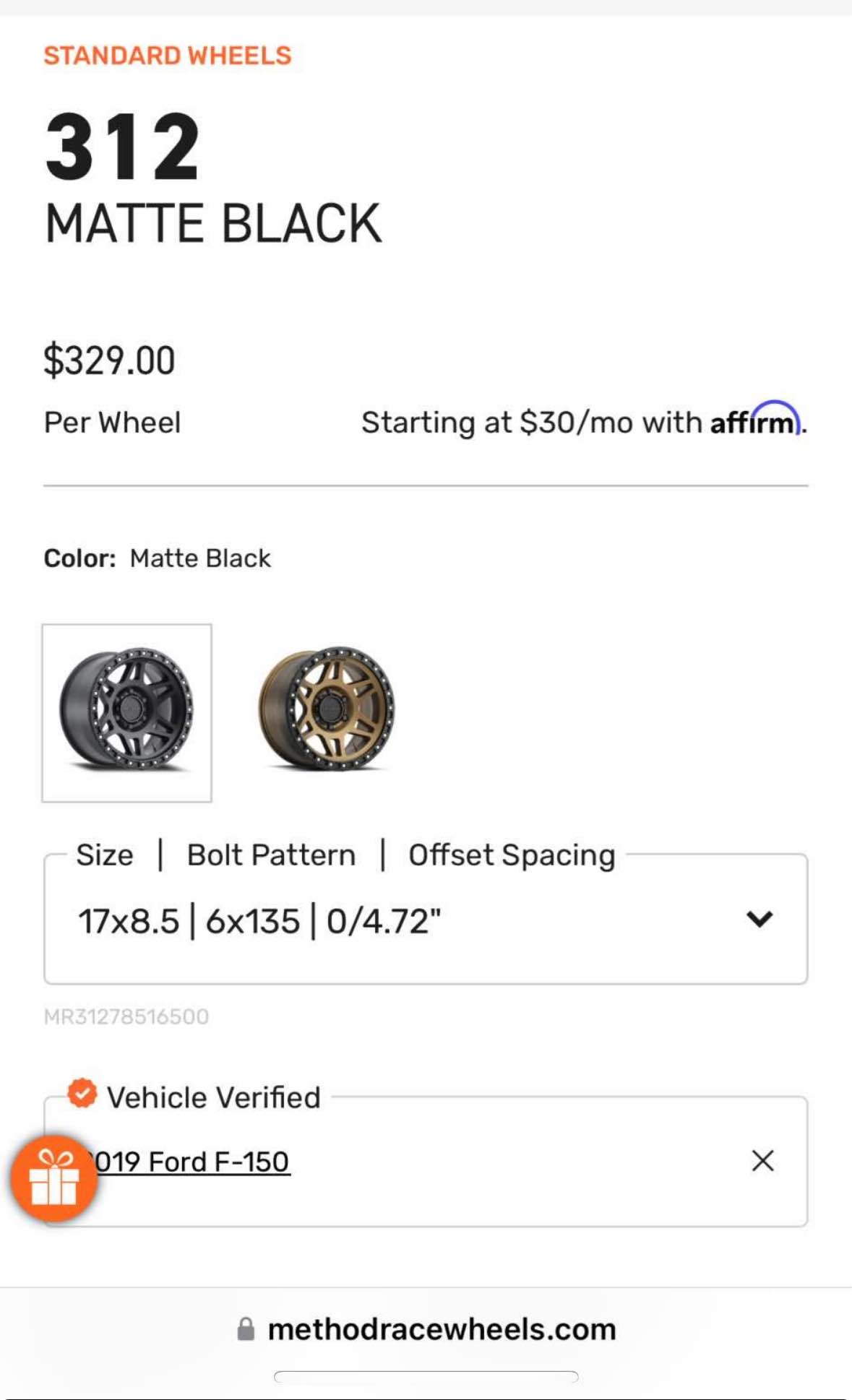 Method 312 Raptor/ F150 - Car Wheels, Tires & Parts - Rancho Santa ...