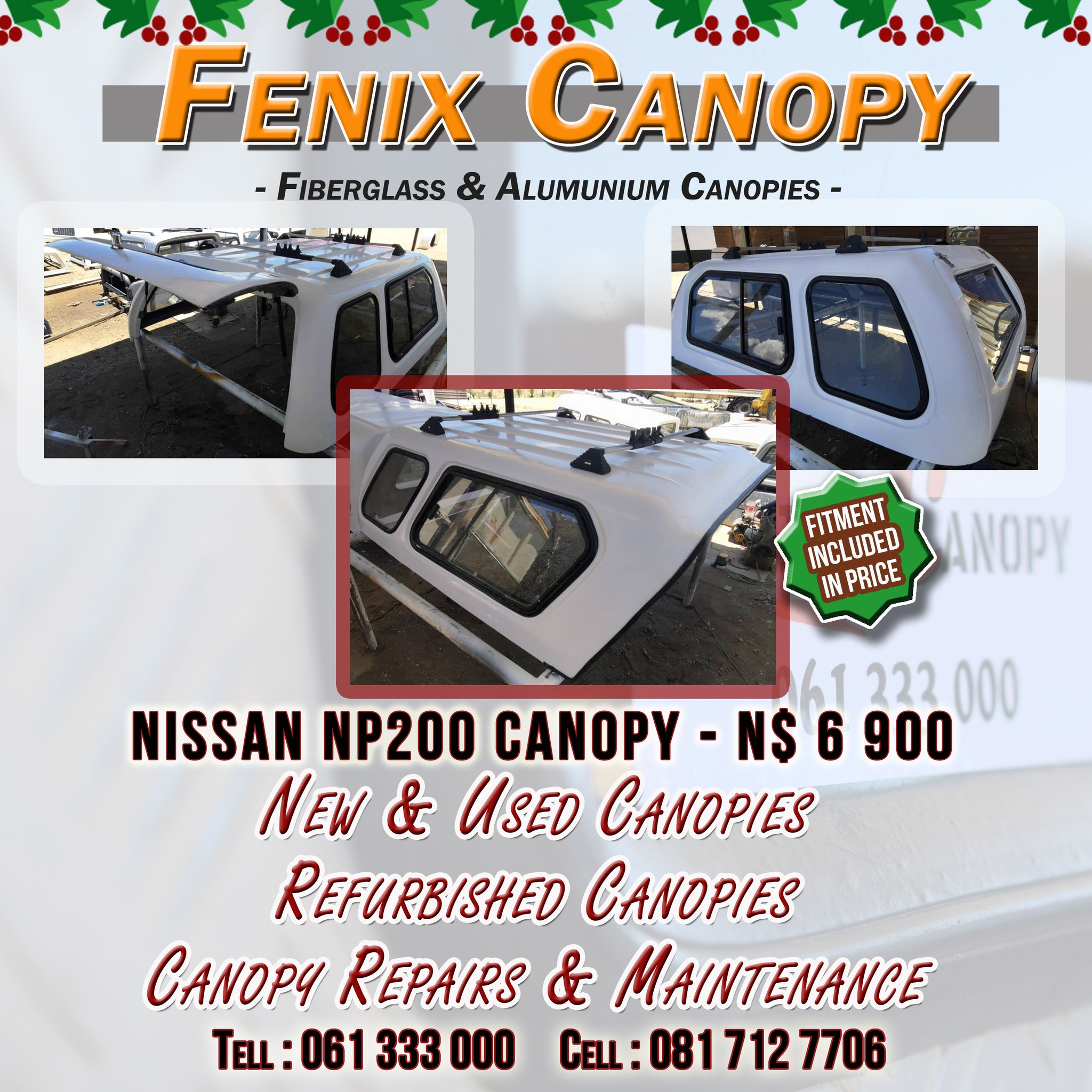 Nissan NP200 Canopy With Roof... - Fenix Canopies Namibia