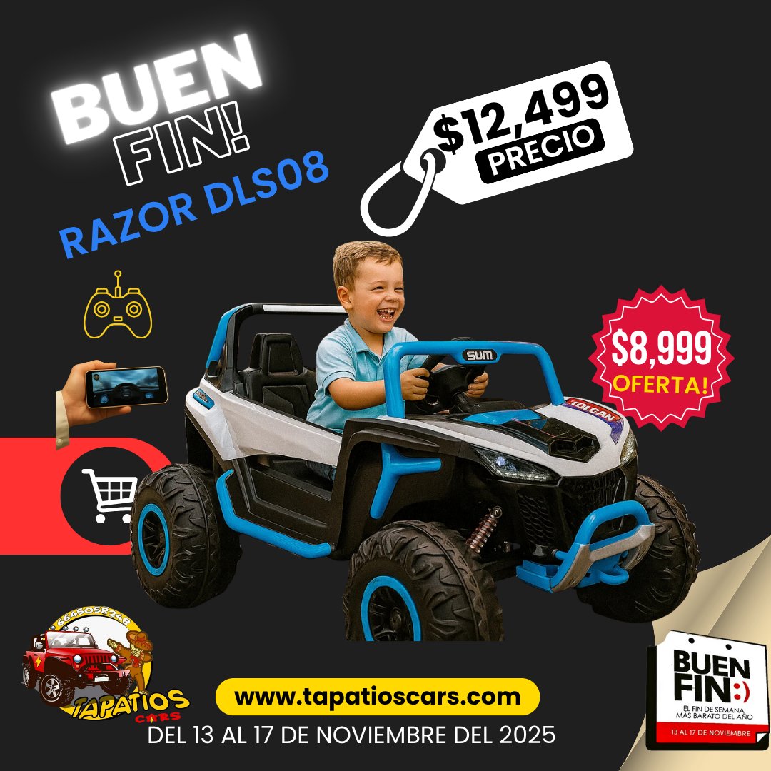 🚙 Razor DLS08 4×4 – TODO TERRENO Ideal para niños de 2 a 10 años