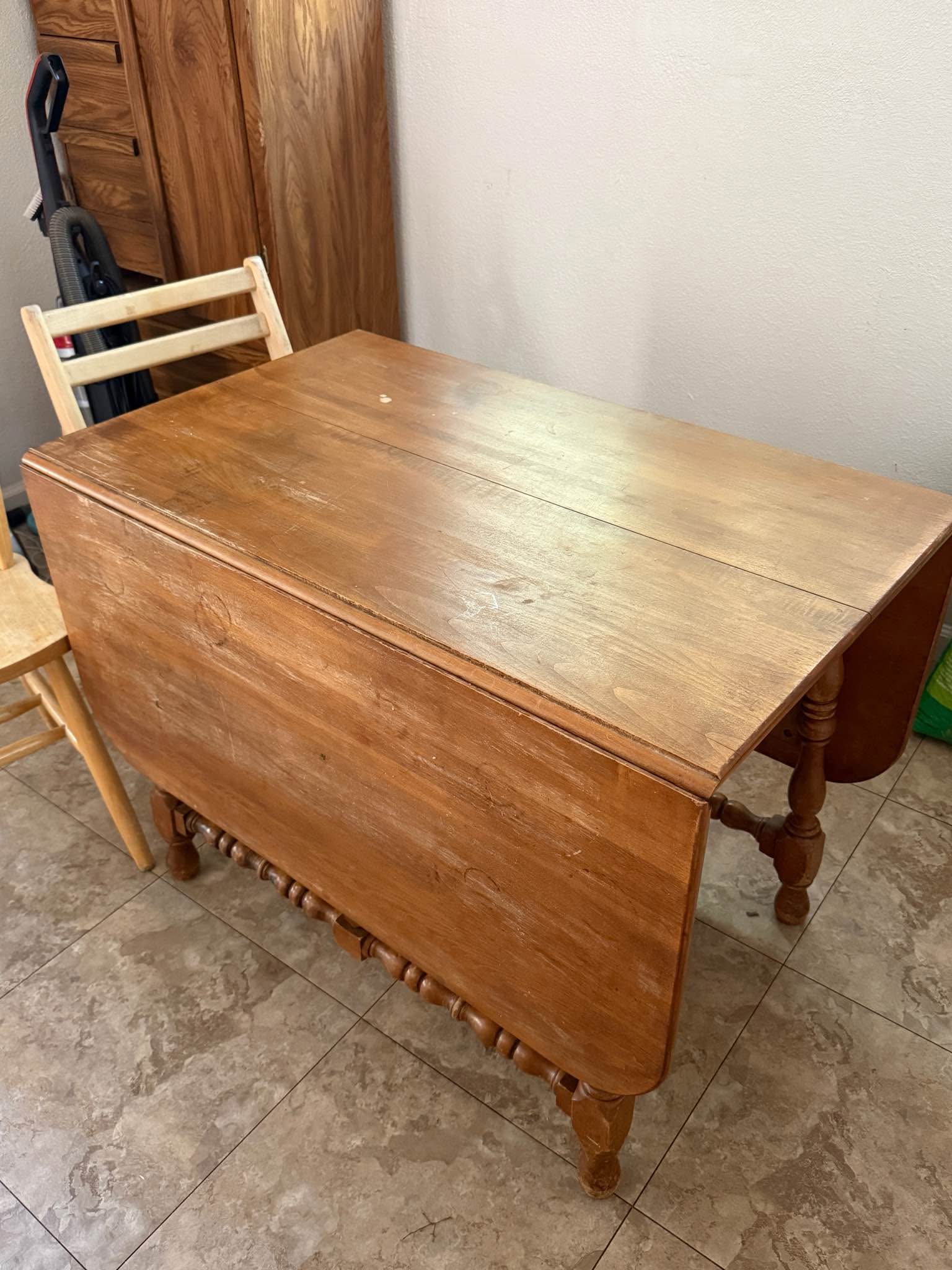 Wooden Dining Table with Collapsable Leaves - Dining Tables - Benicia ...