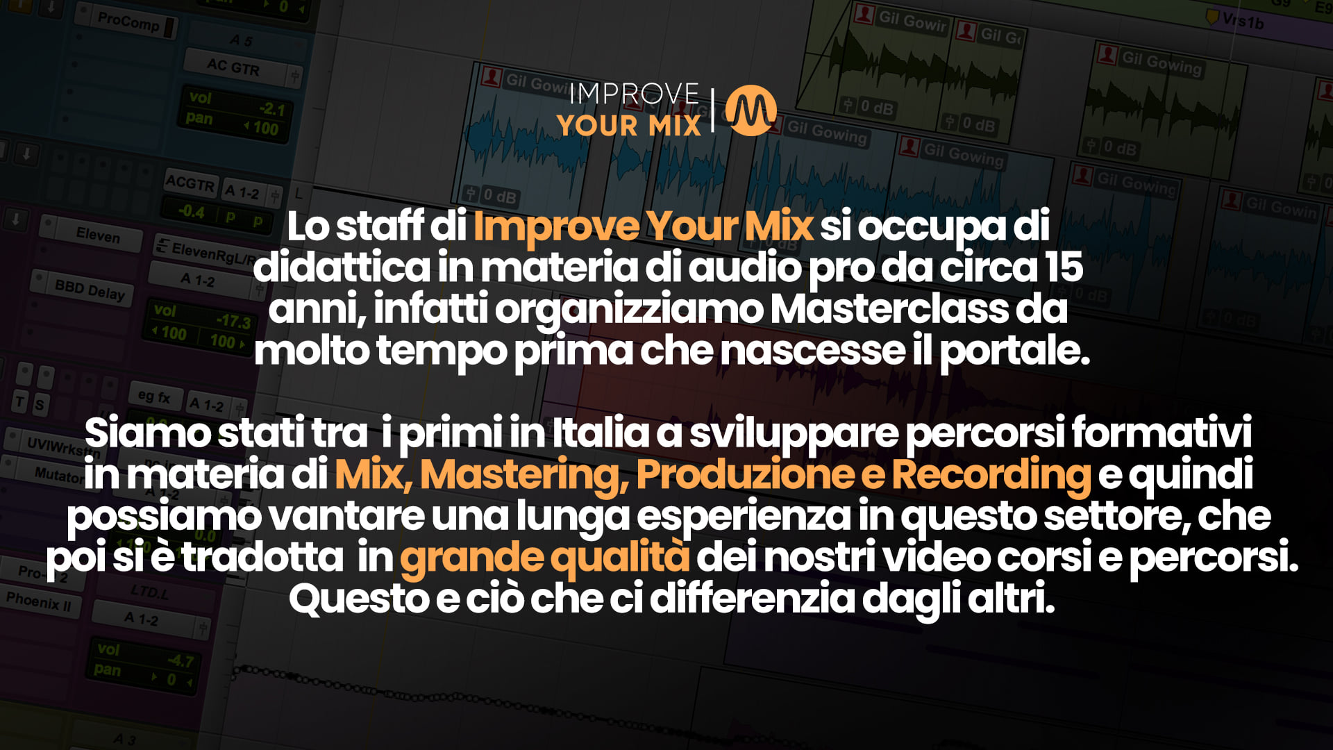 Lo staff di Improve Your Mix si occupa... - Improve Your Mix | Facebook