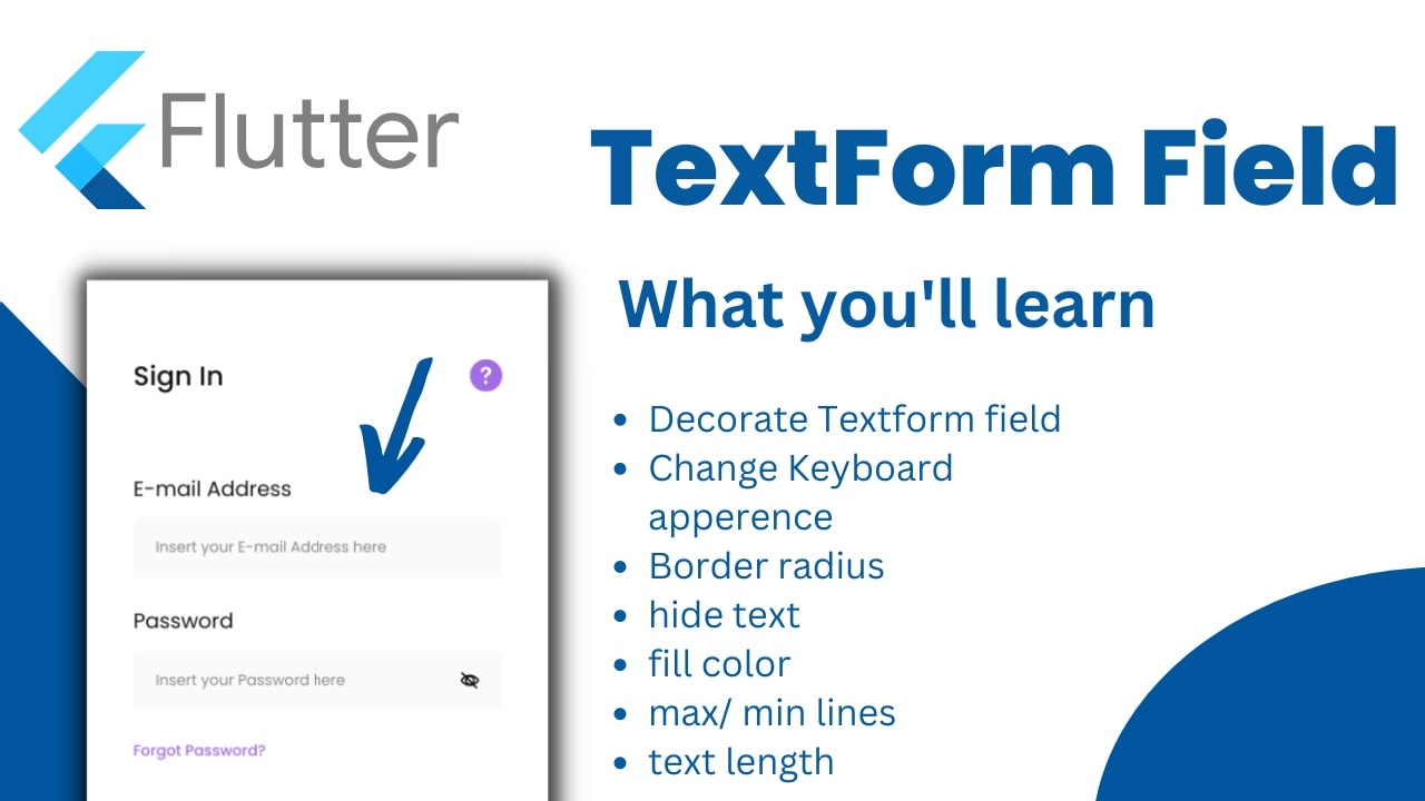 TextformField in flutter... - Flutter Developers World | Facebook
